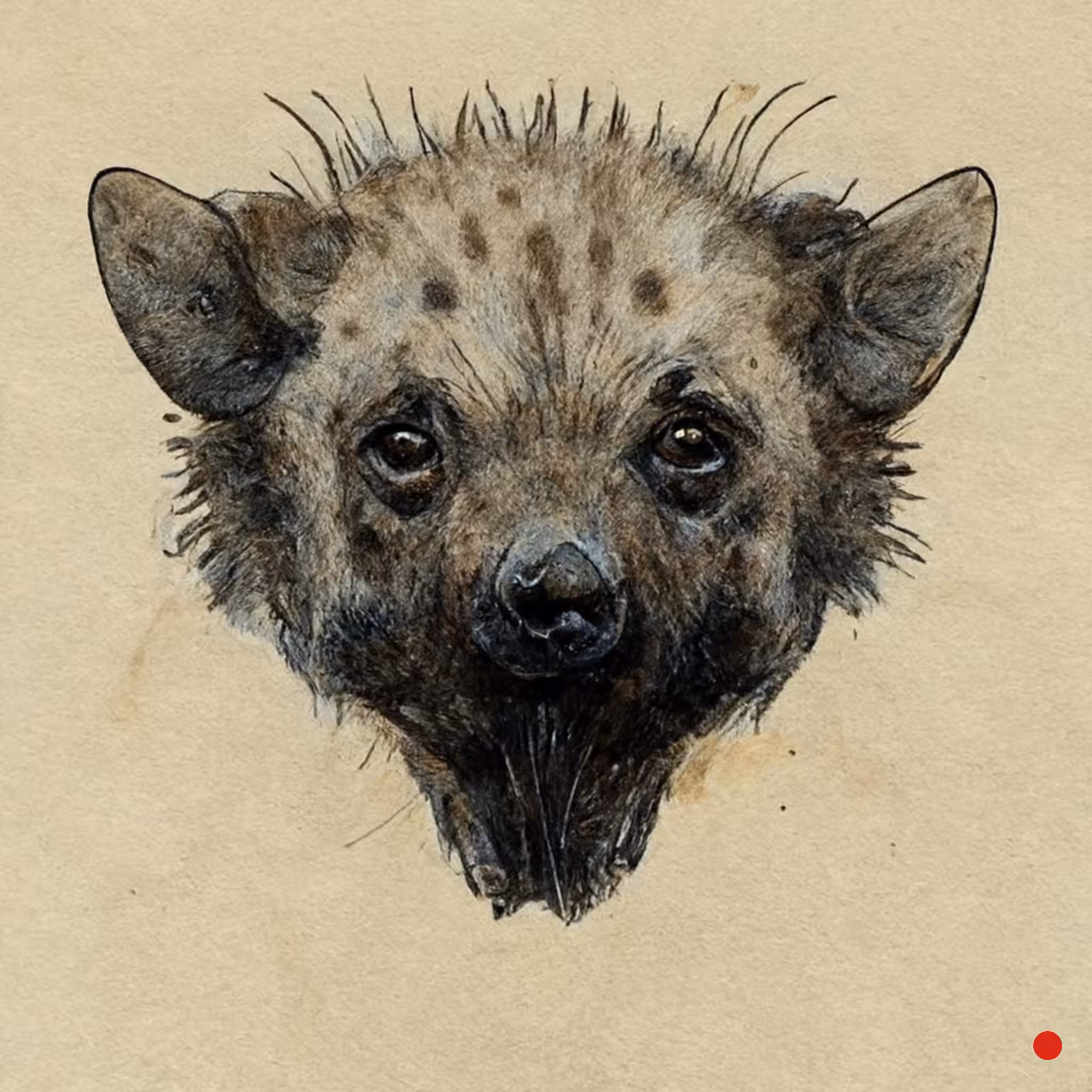 Hyena Specimen Drawing U1