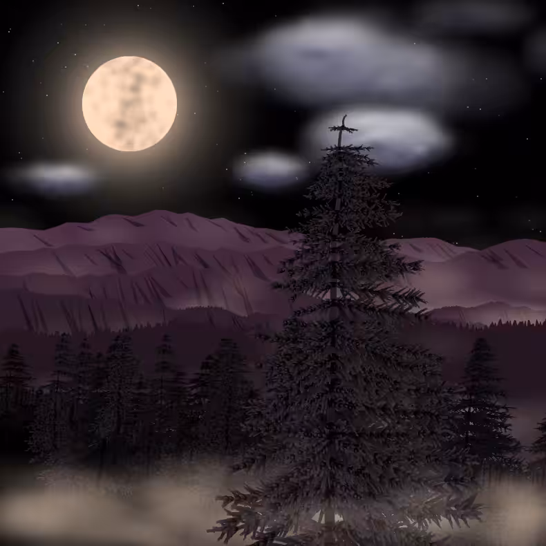 Moonlit Mountains #18