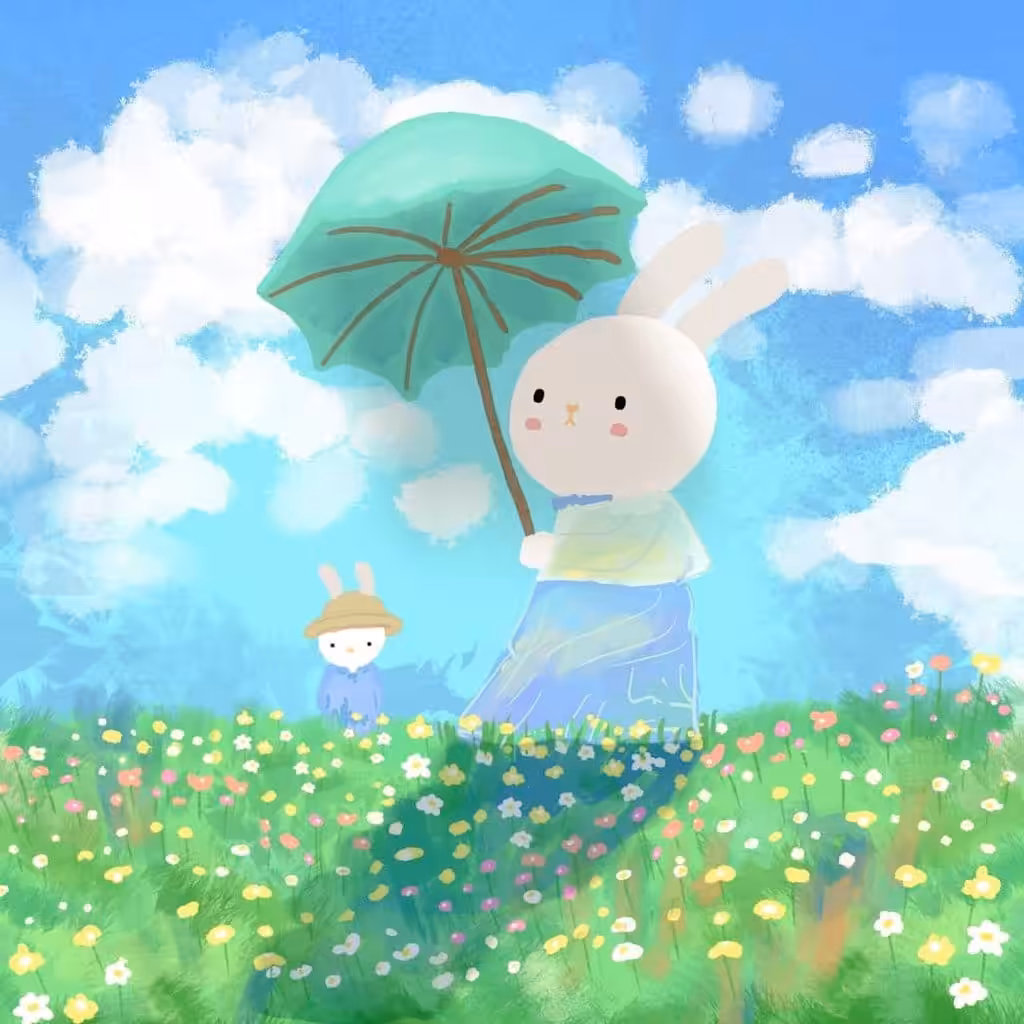 Rodeo posts: Bunny with a parasol