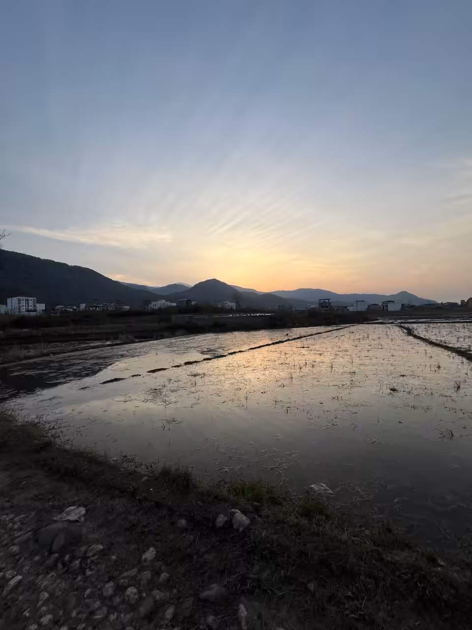 Reflection of the sky in the water