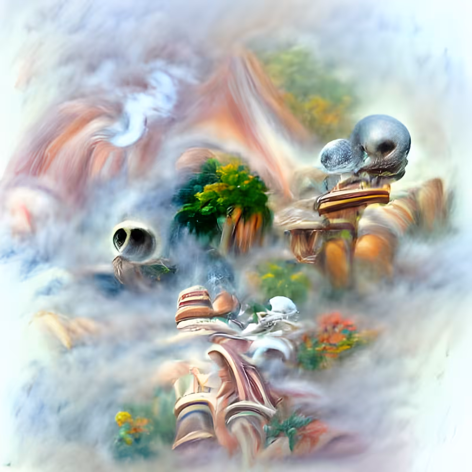 Skull in the mountains