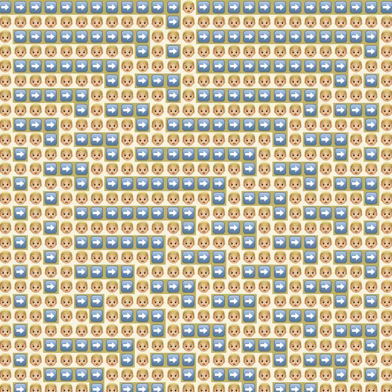 Elementary Cellular Emoji Automata #646