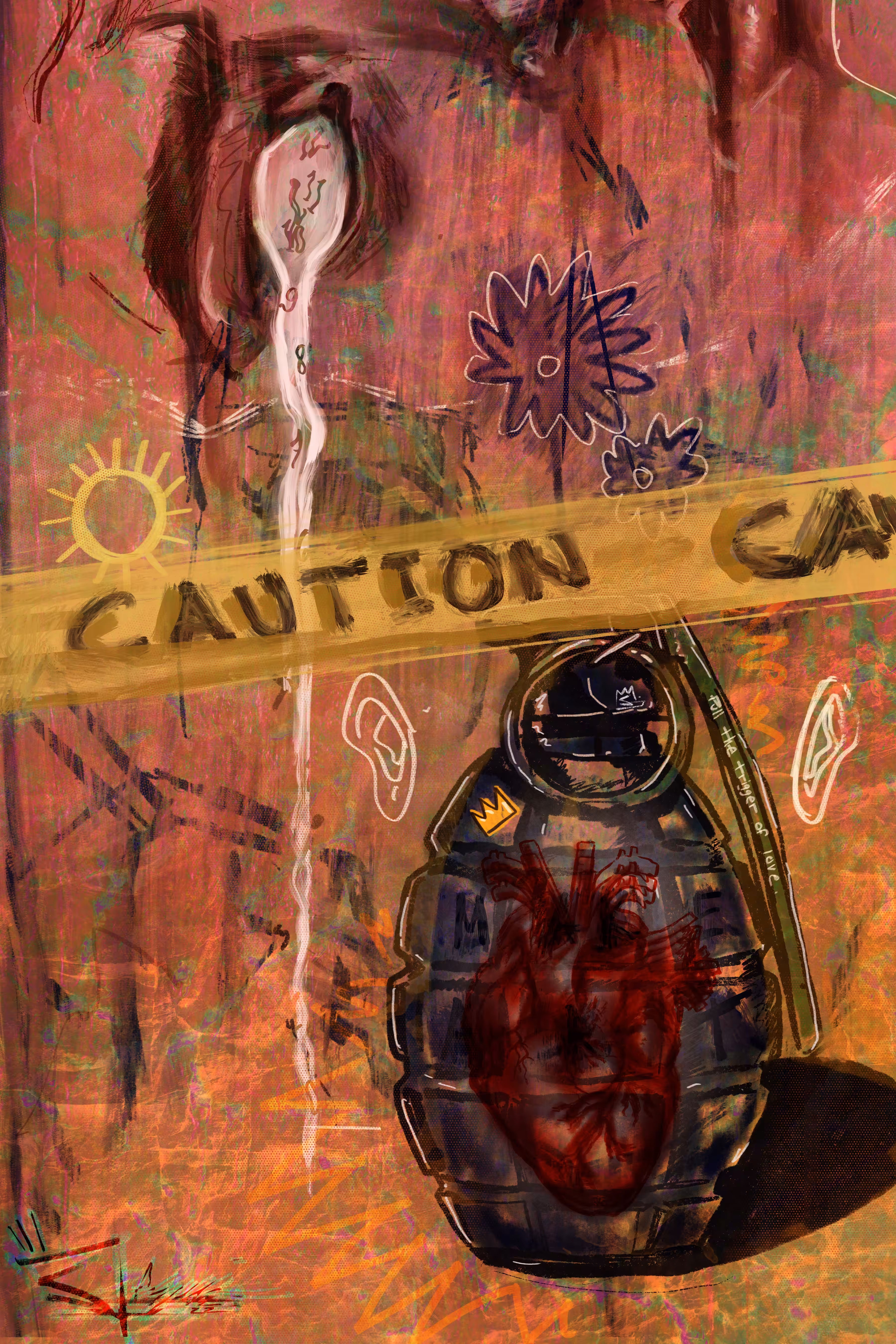 Caution, highly explosive.