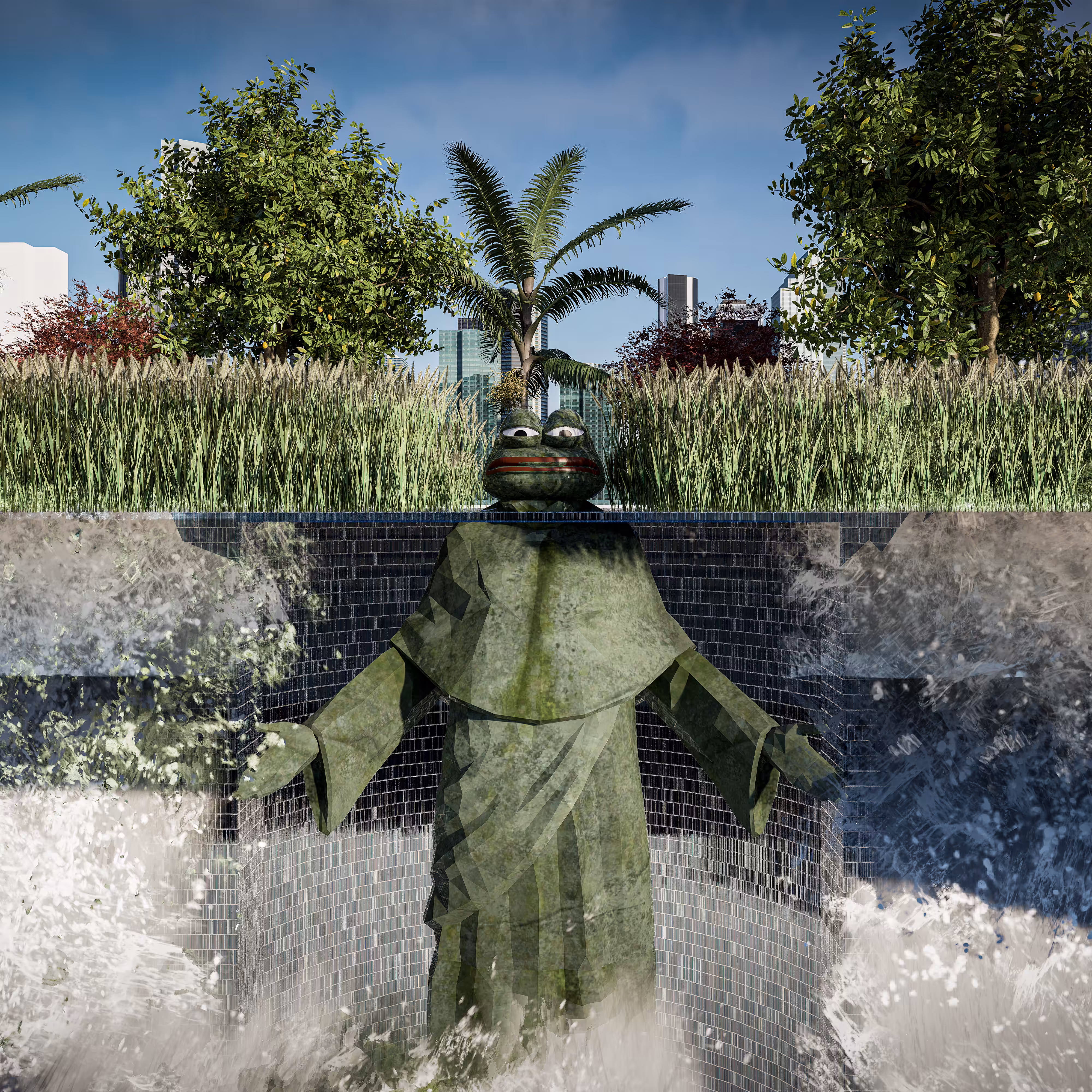 Mysterious Pepe Statue