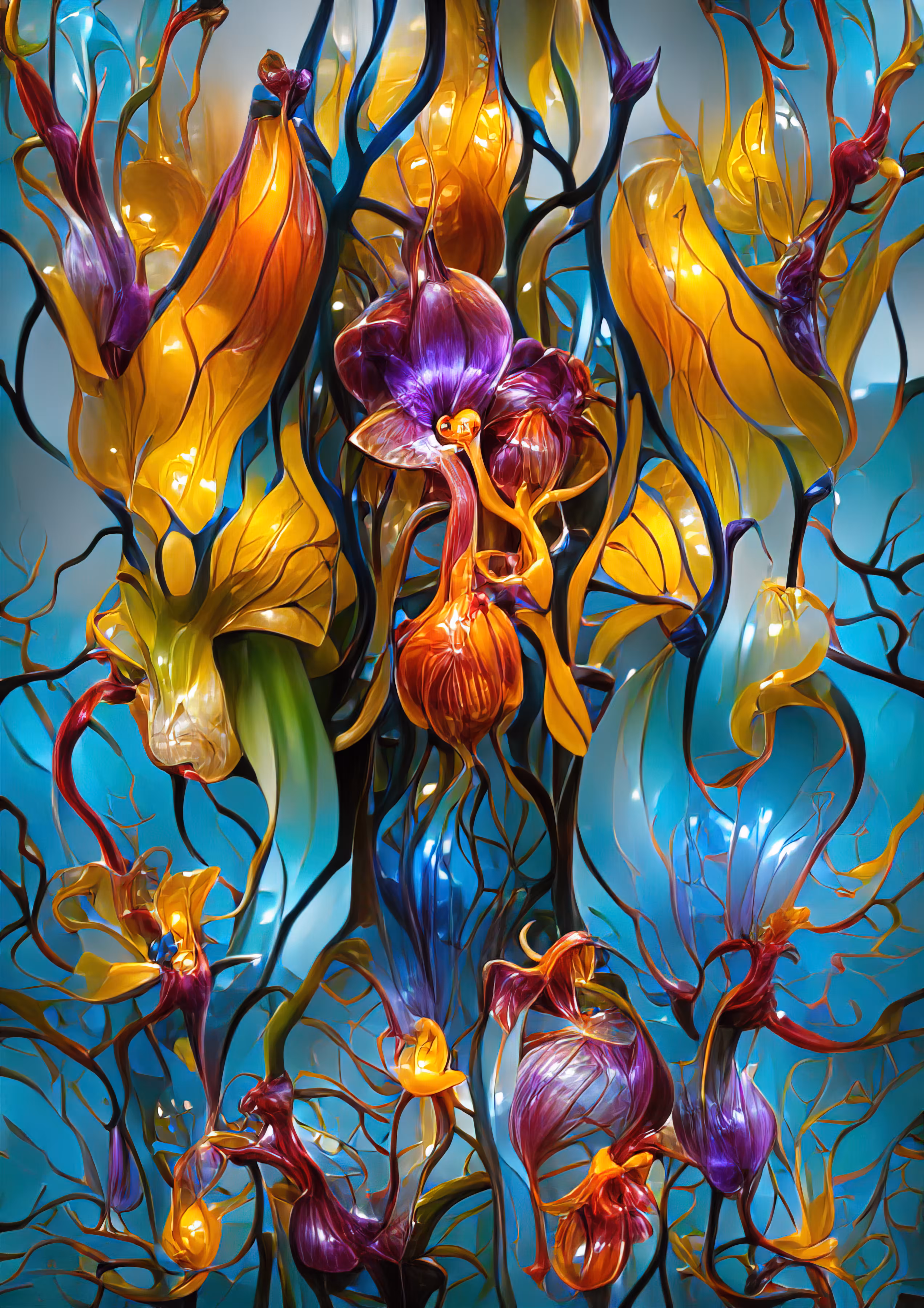 Glass Irises