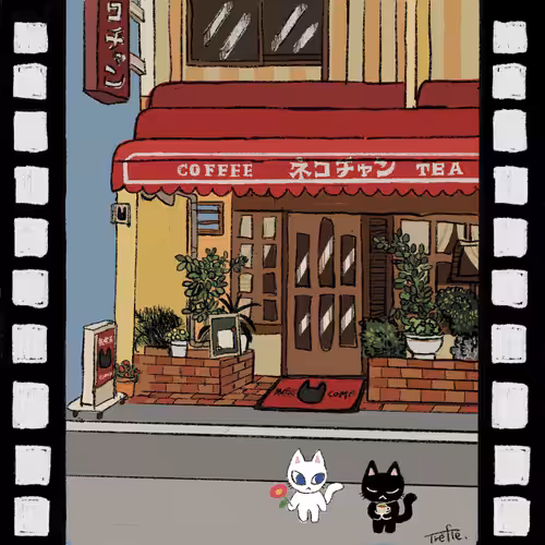 Travelng cats.coffee shop