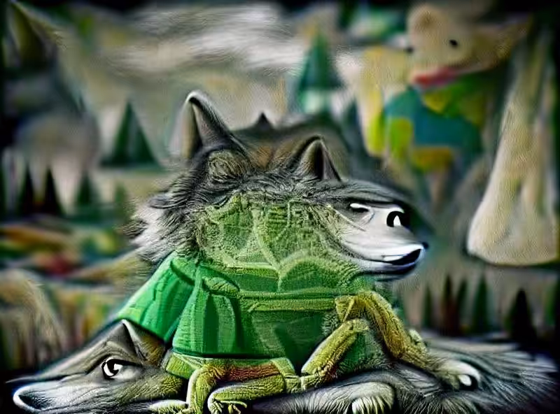 wolf in frog's clothing