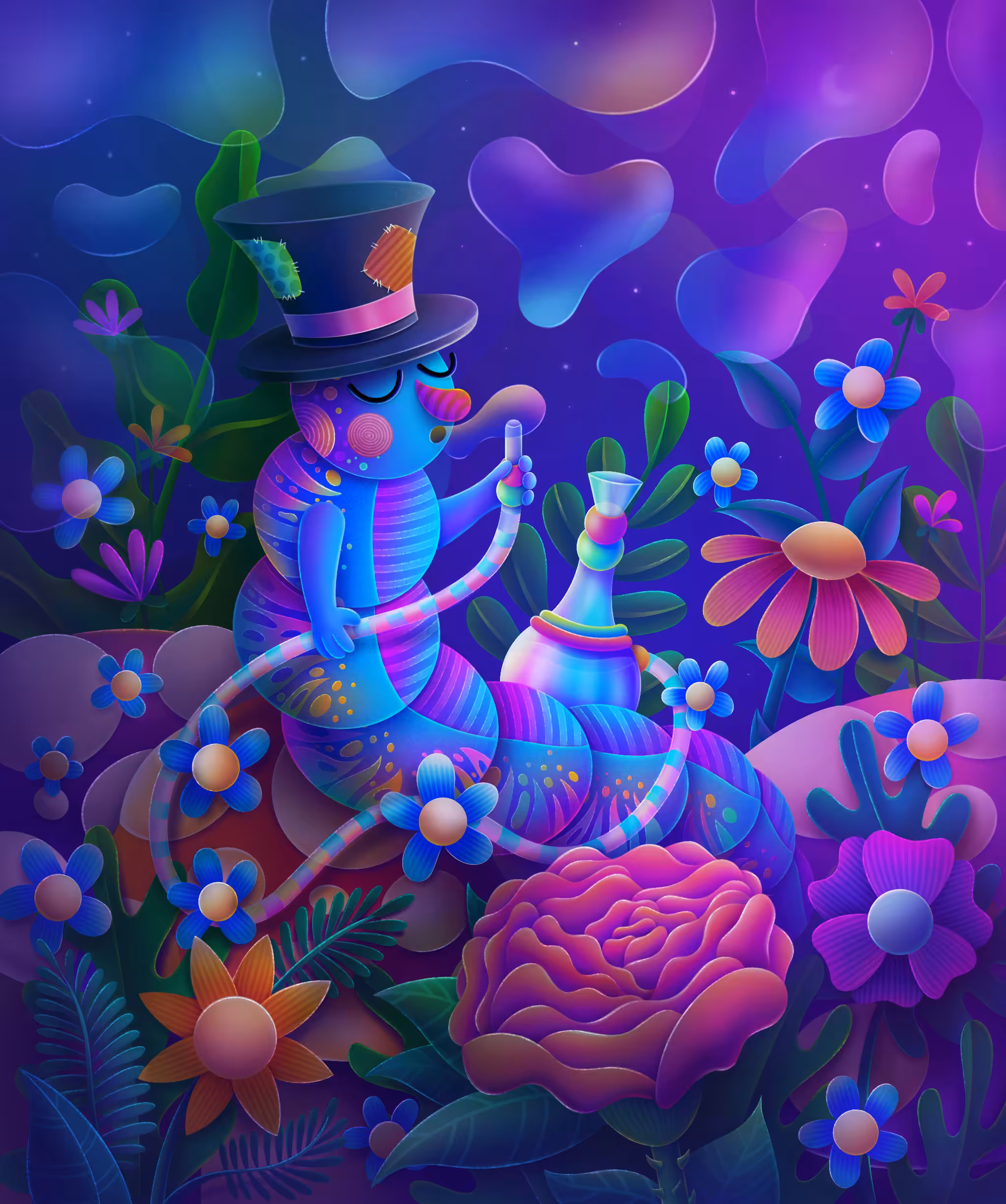 The Blue Caterpillar