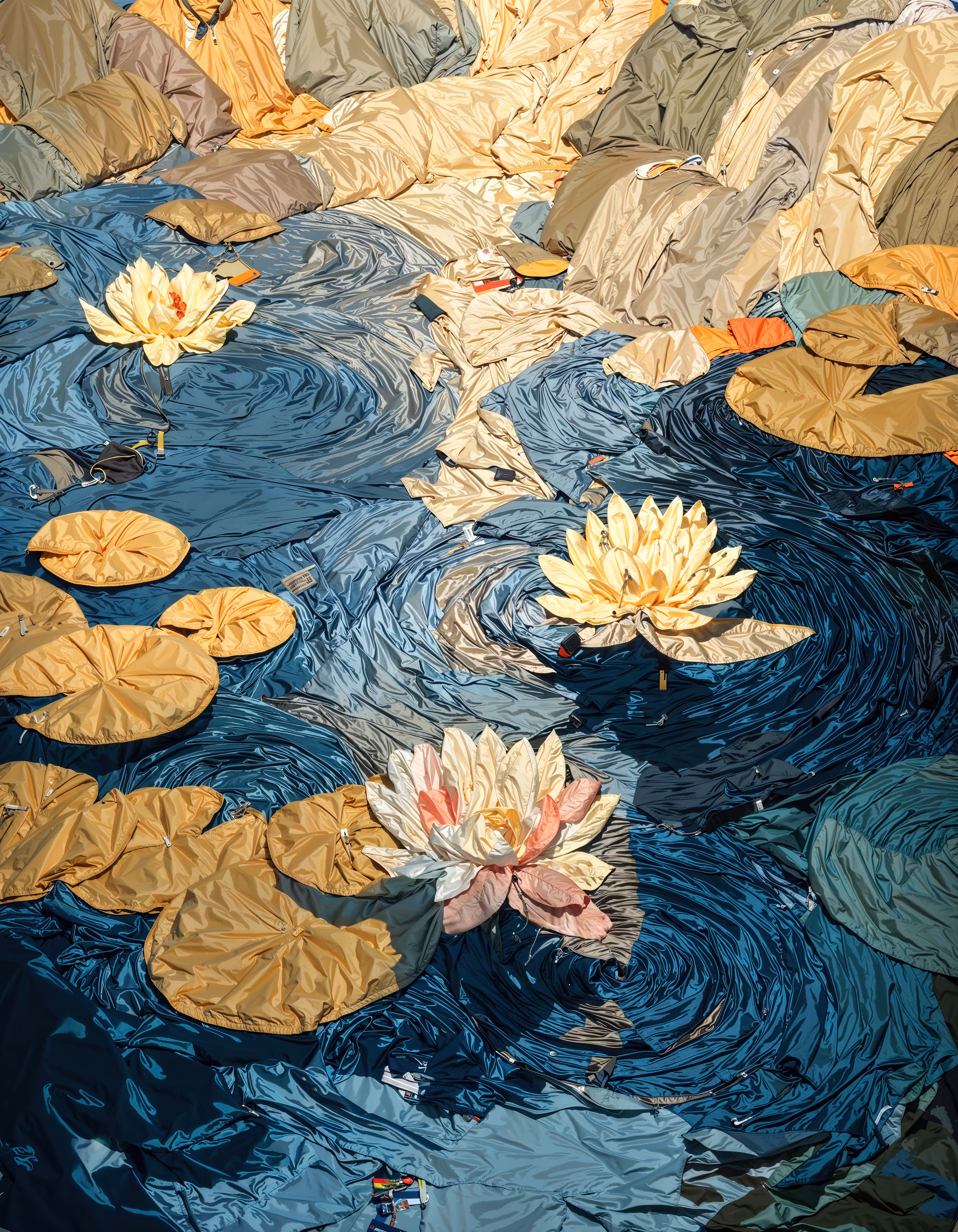 Golden Folds Pouring Down