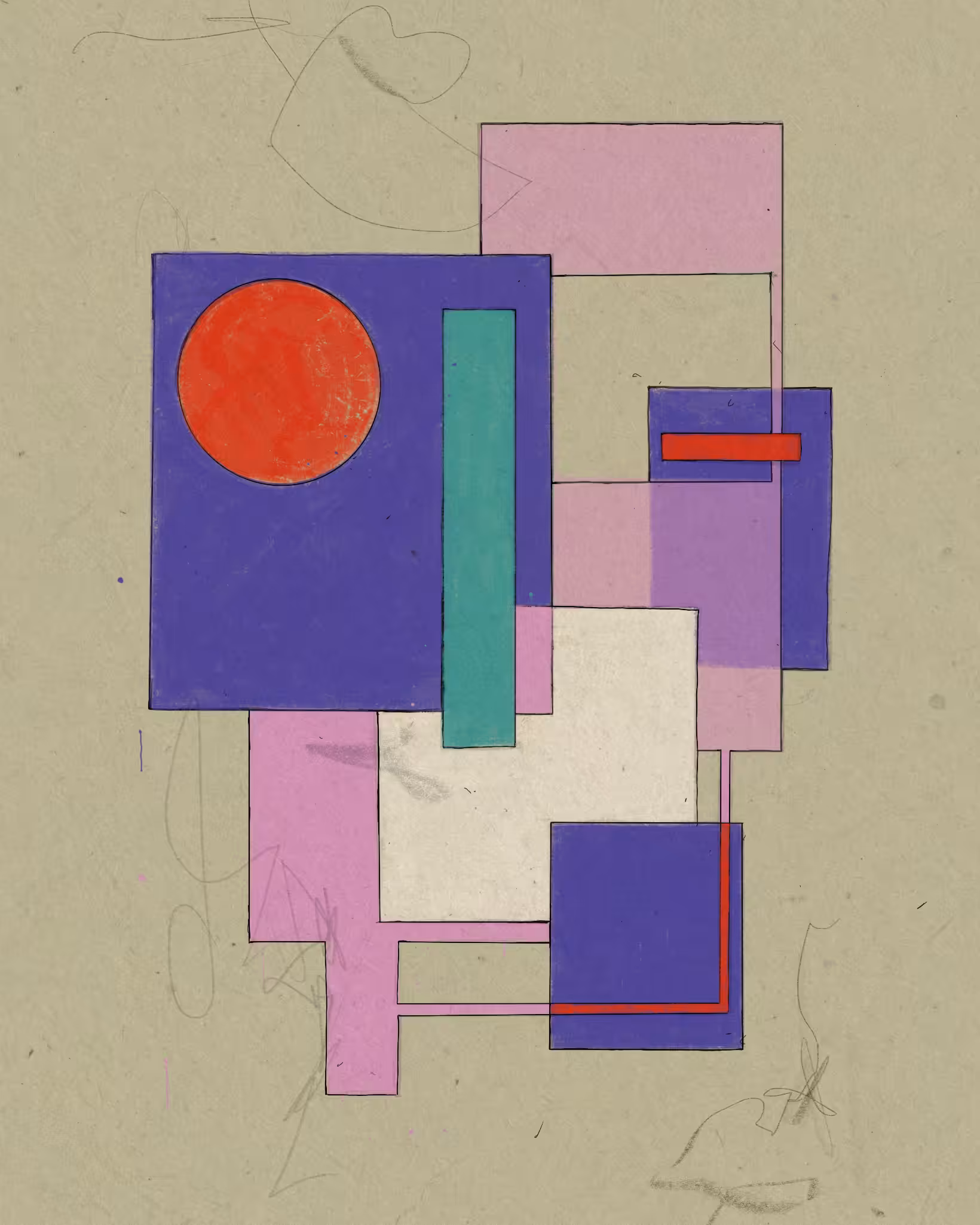 Abstract Composition (Color-Painting)