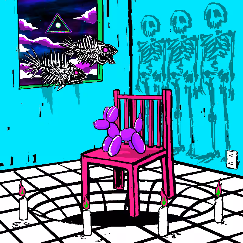 pink chair in the blue room #89