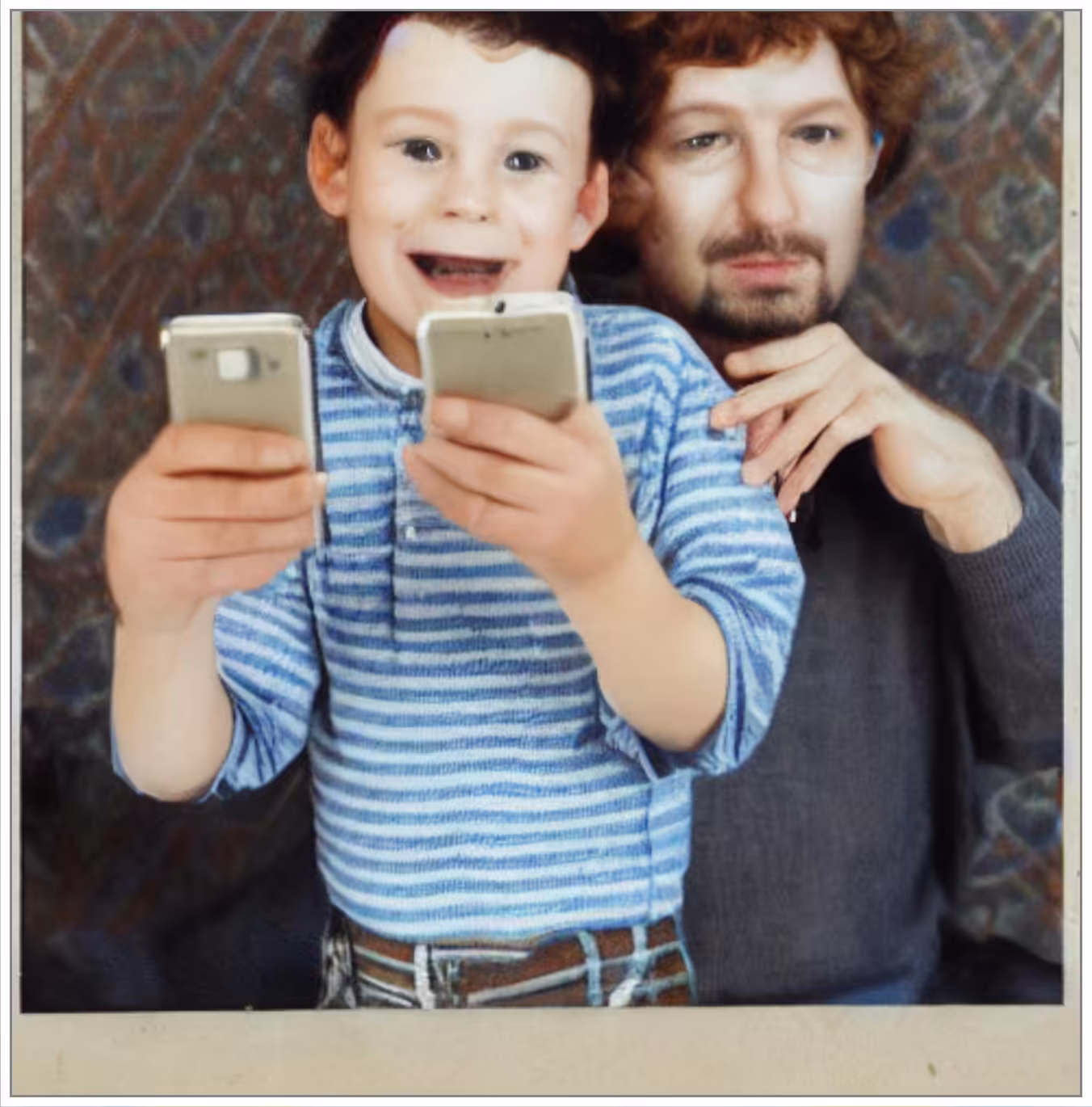 family portrait with smartphone in 1984 #5