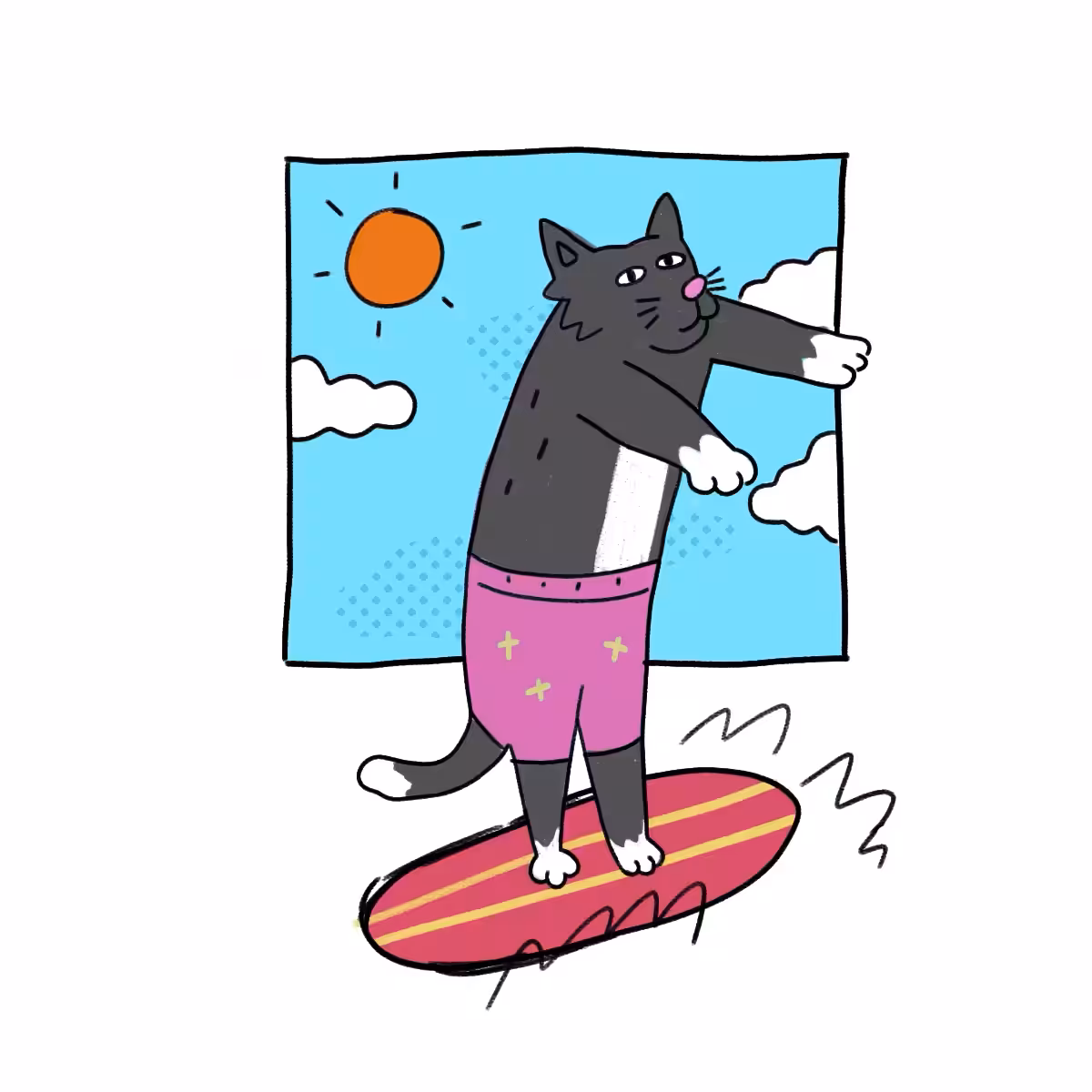 Meow boring # Surfing 