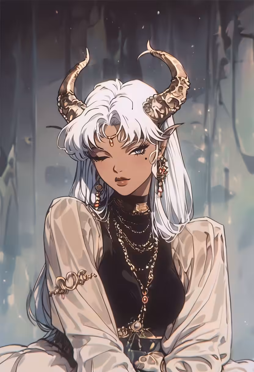Girl with horns