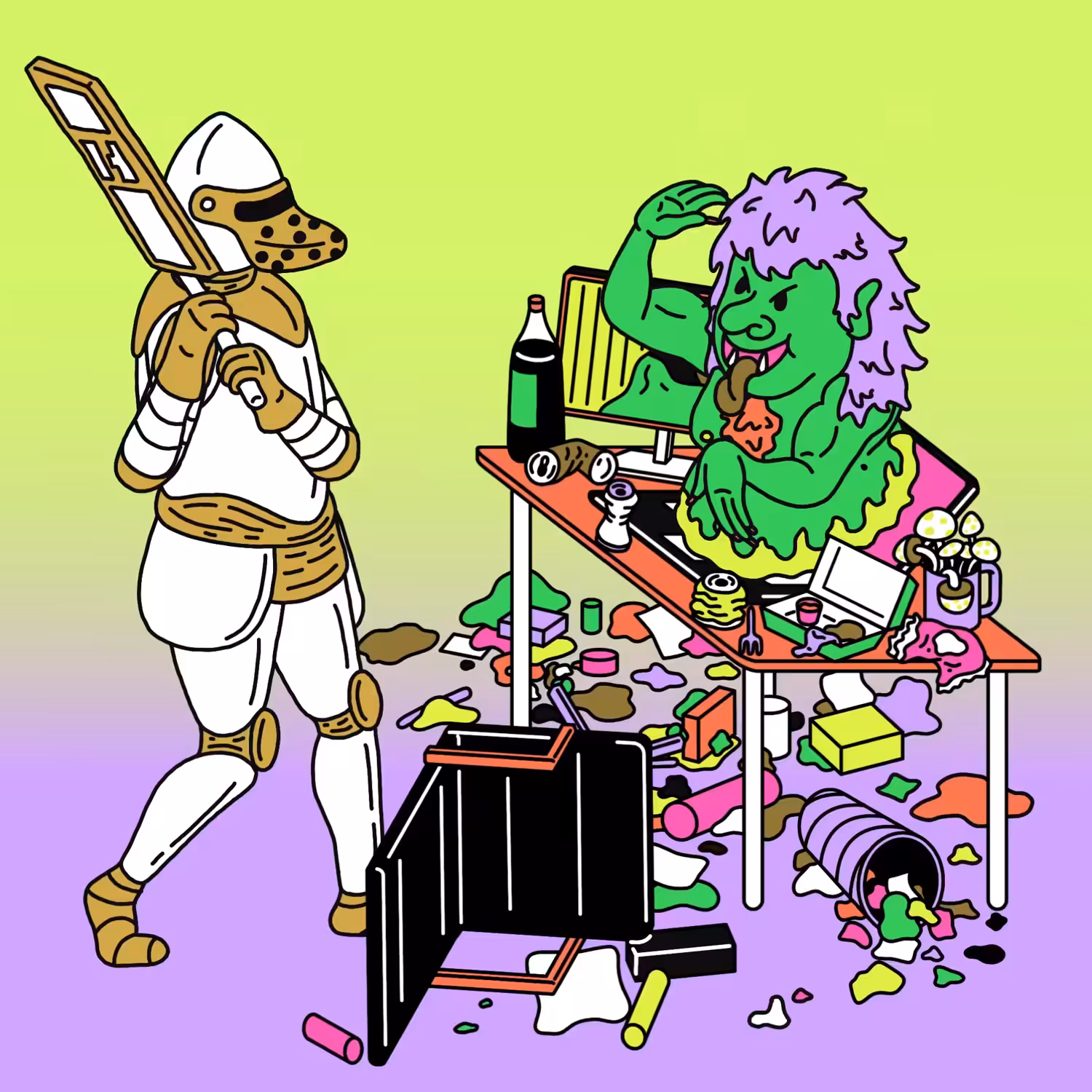 White Knight vs Troll