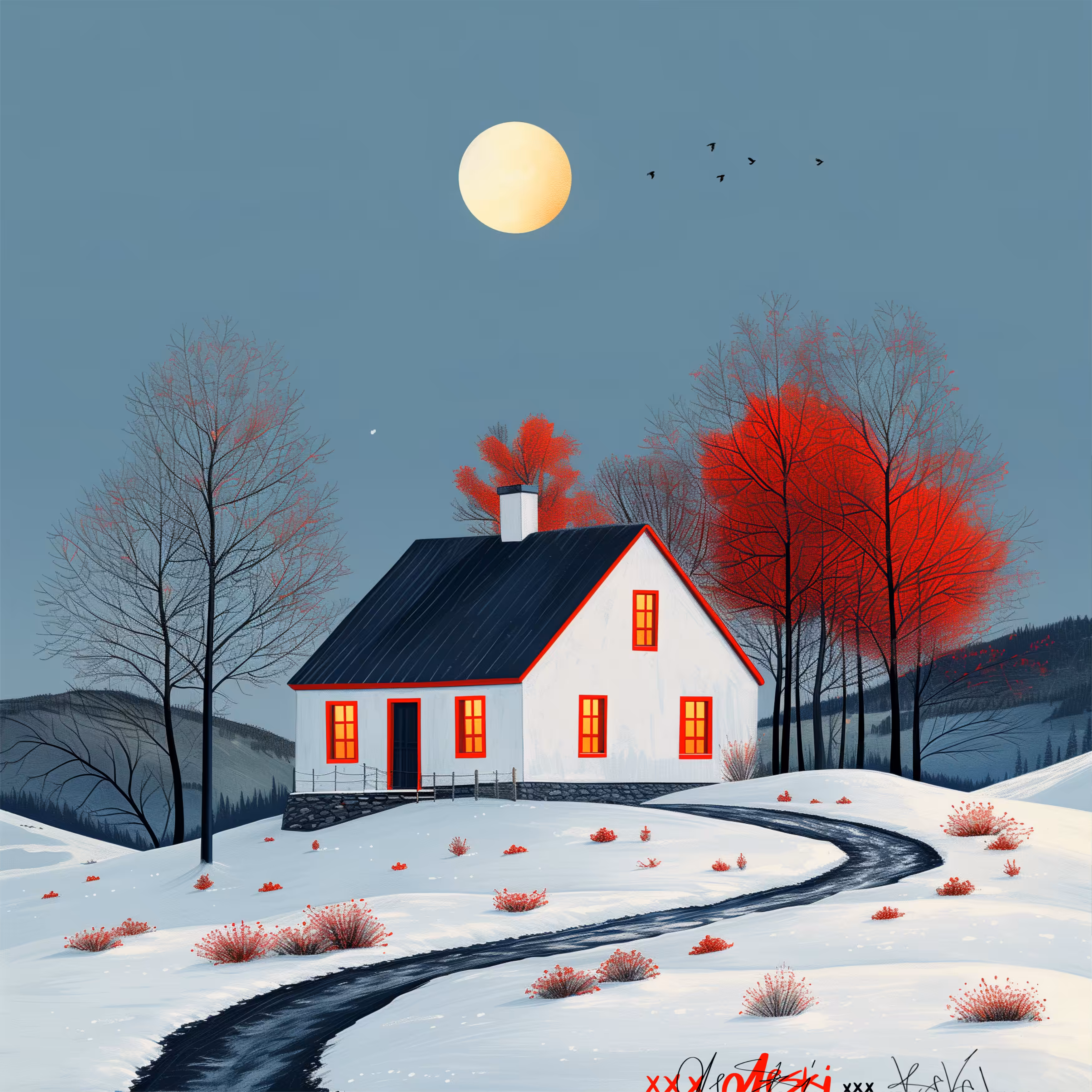 Nordic cards: Nordic landscape