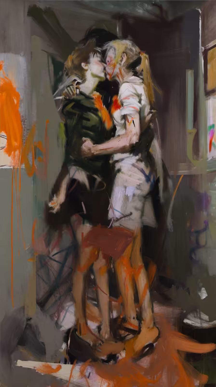 In the hallway