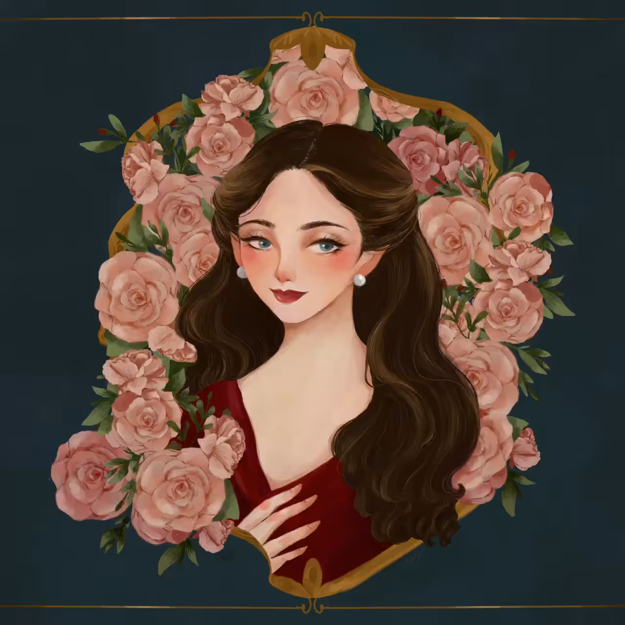 An Eerie Portrait of Lady Red Rose