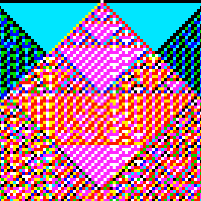 RGB Elementary Cellular Automaton #648