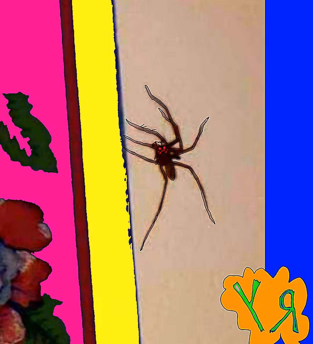 "Crawling Up the Wall" by Richard F. Yates & Cecil the Spider