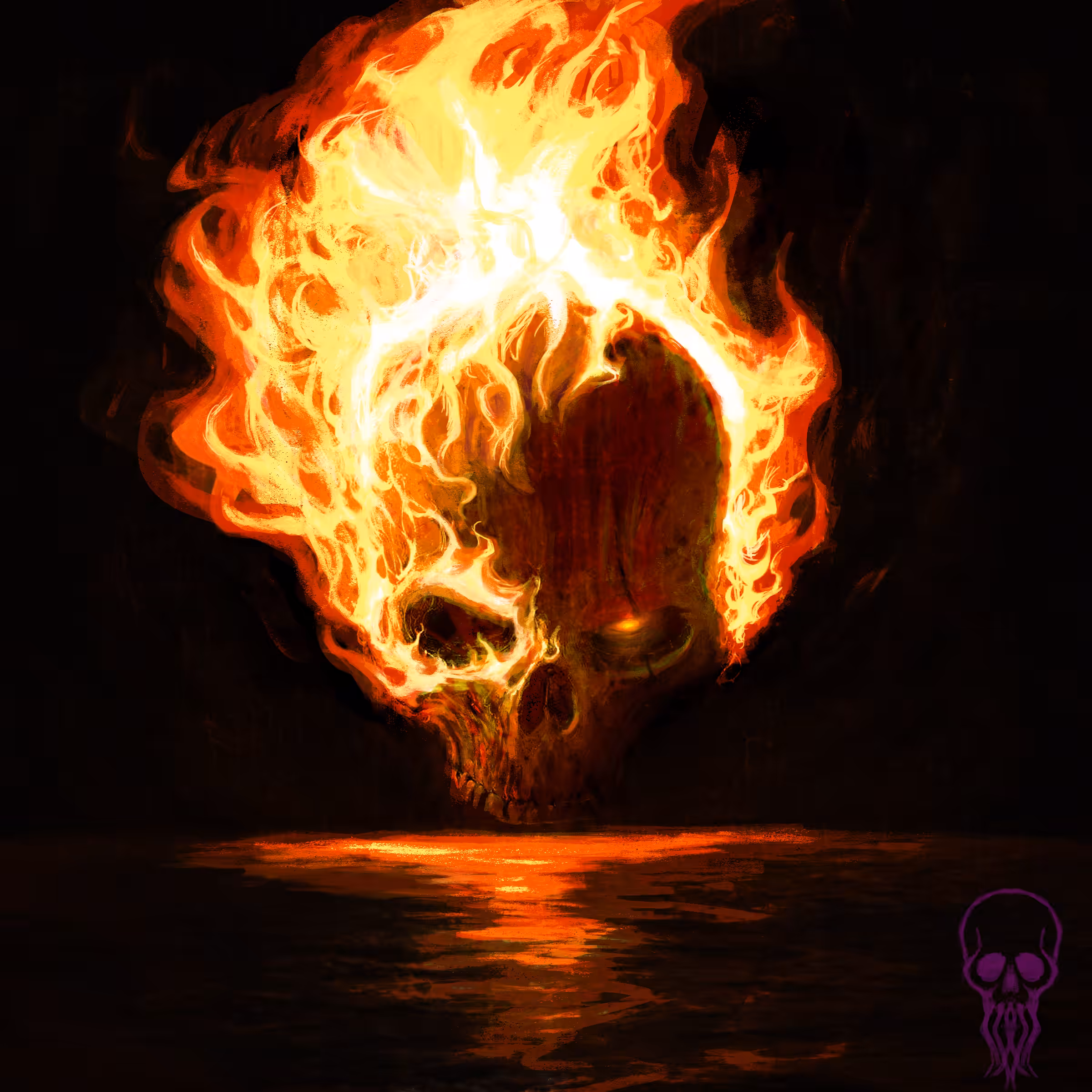 Demented Flame Skull