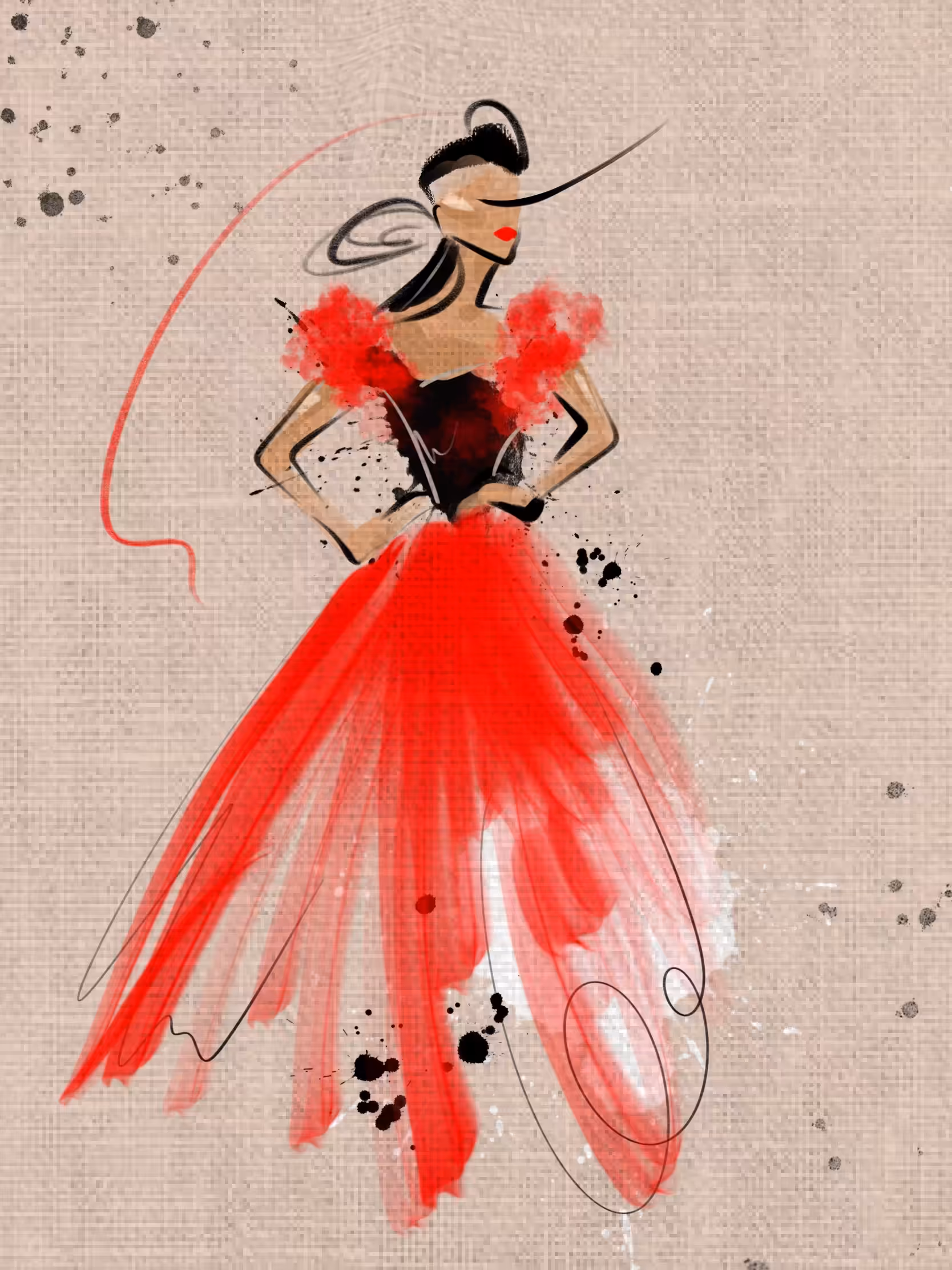 Red veil
