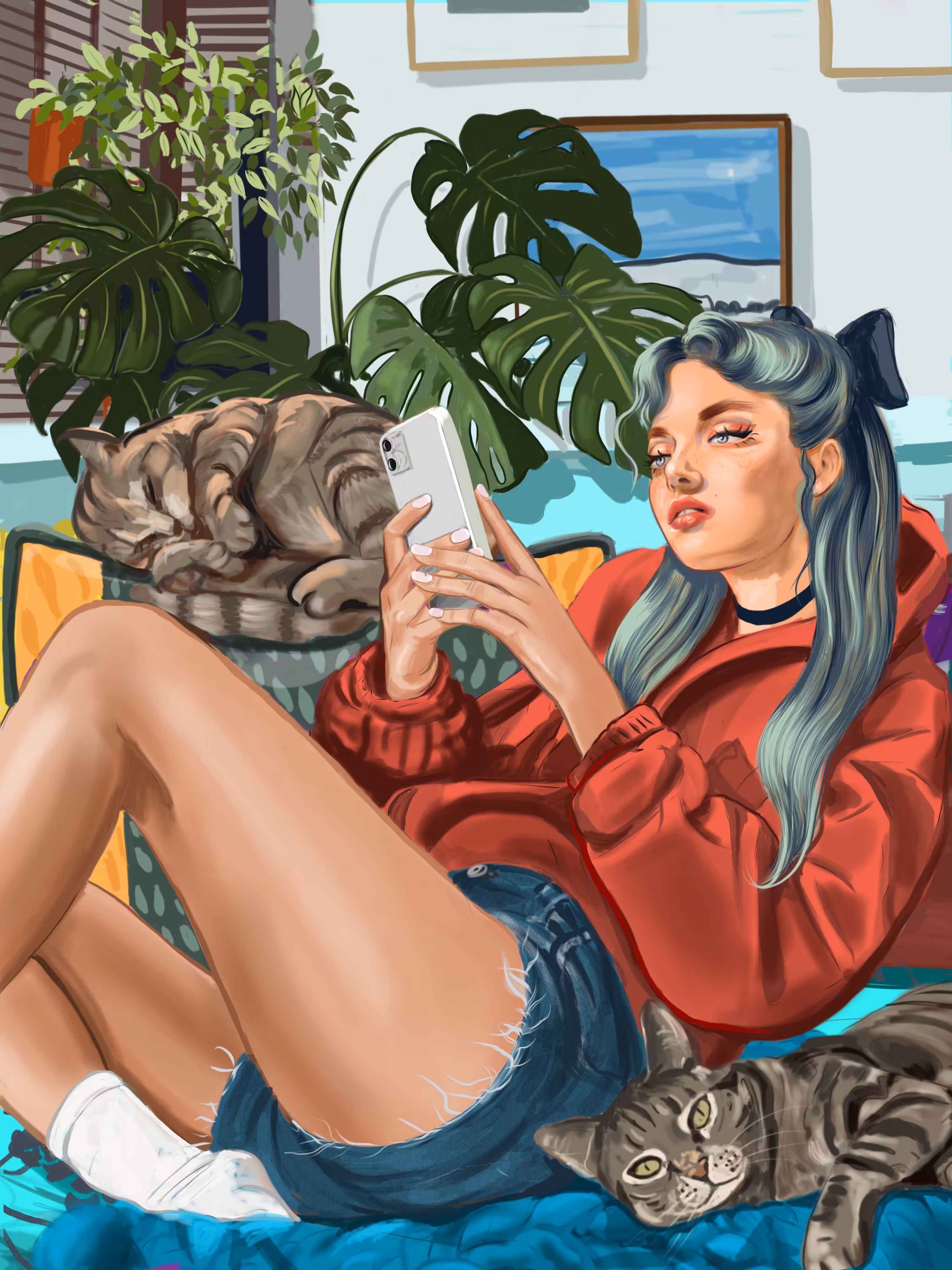 FELINE AND SCROLL