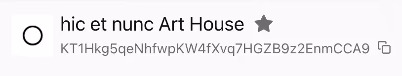 @hicetnunc2000 Art House