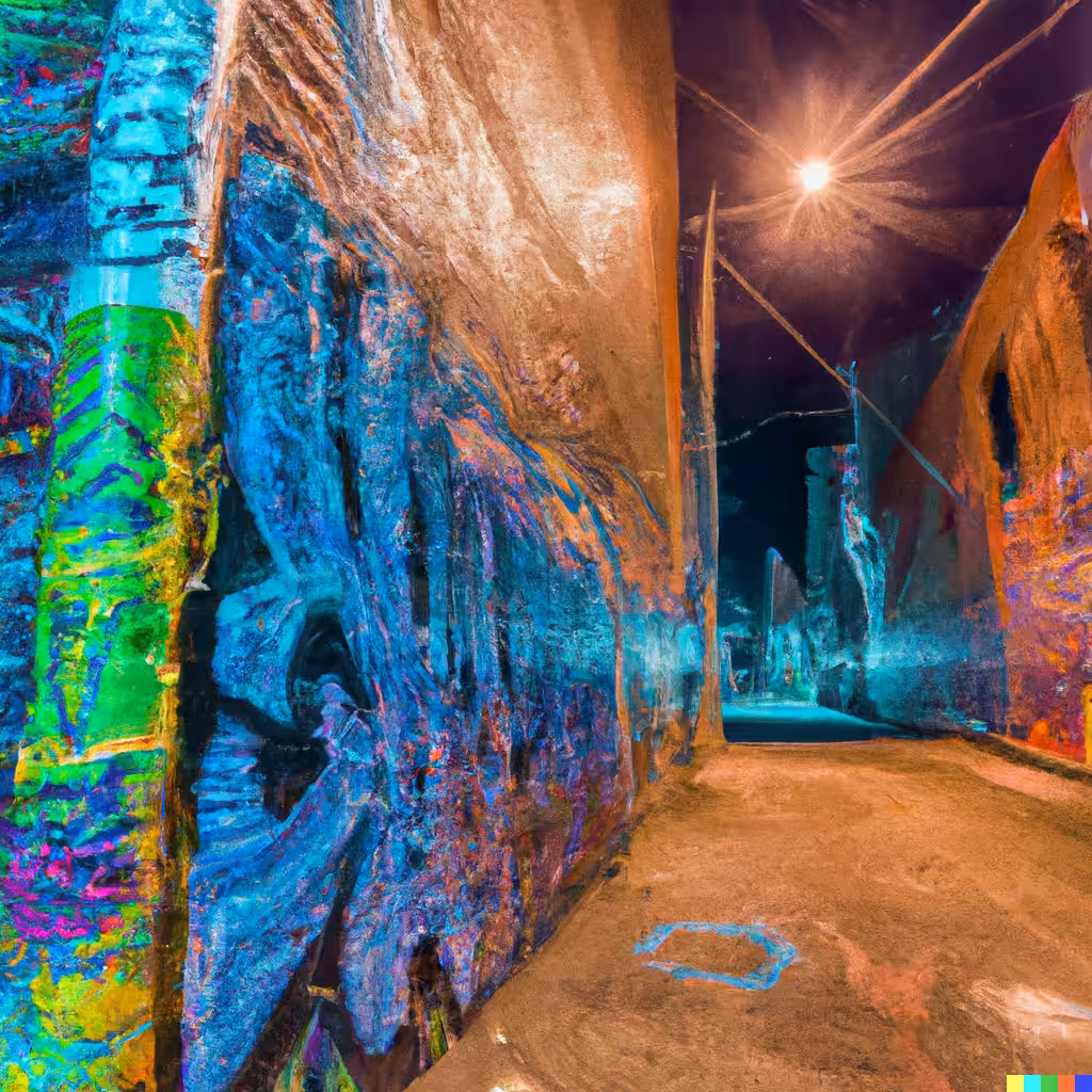Vibrant Night Alley No.7