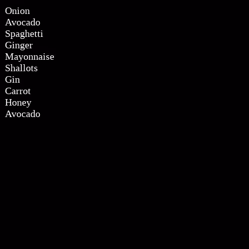 Grocery List #38