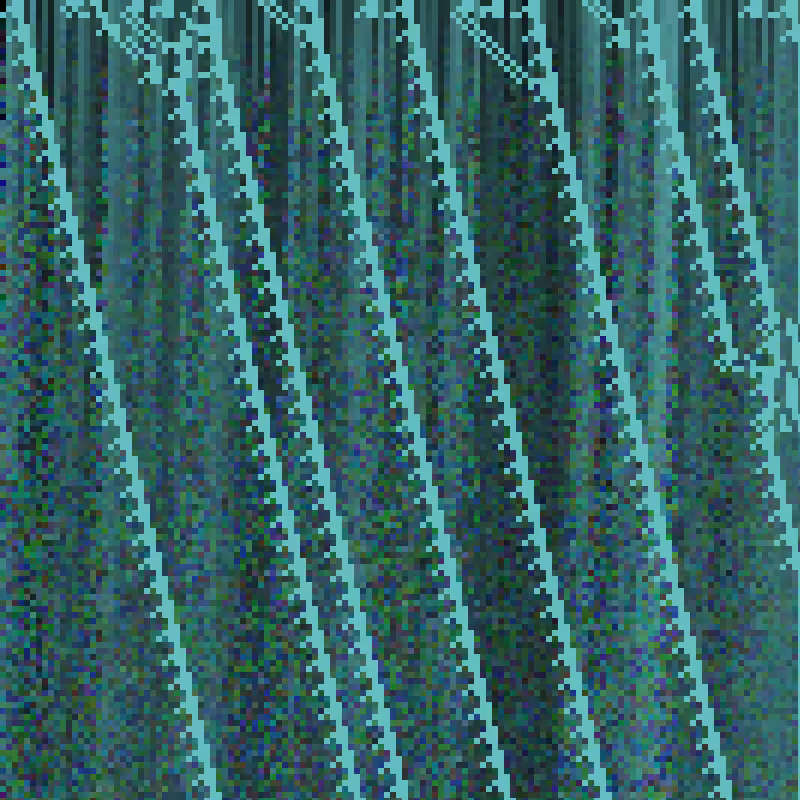 Colored Elementary Cellular Automaton #159