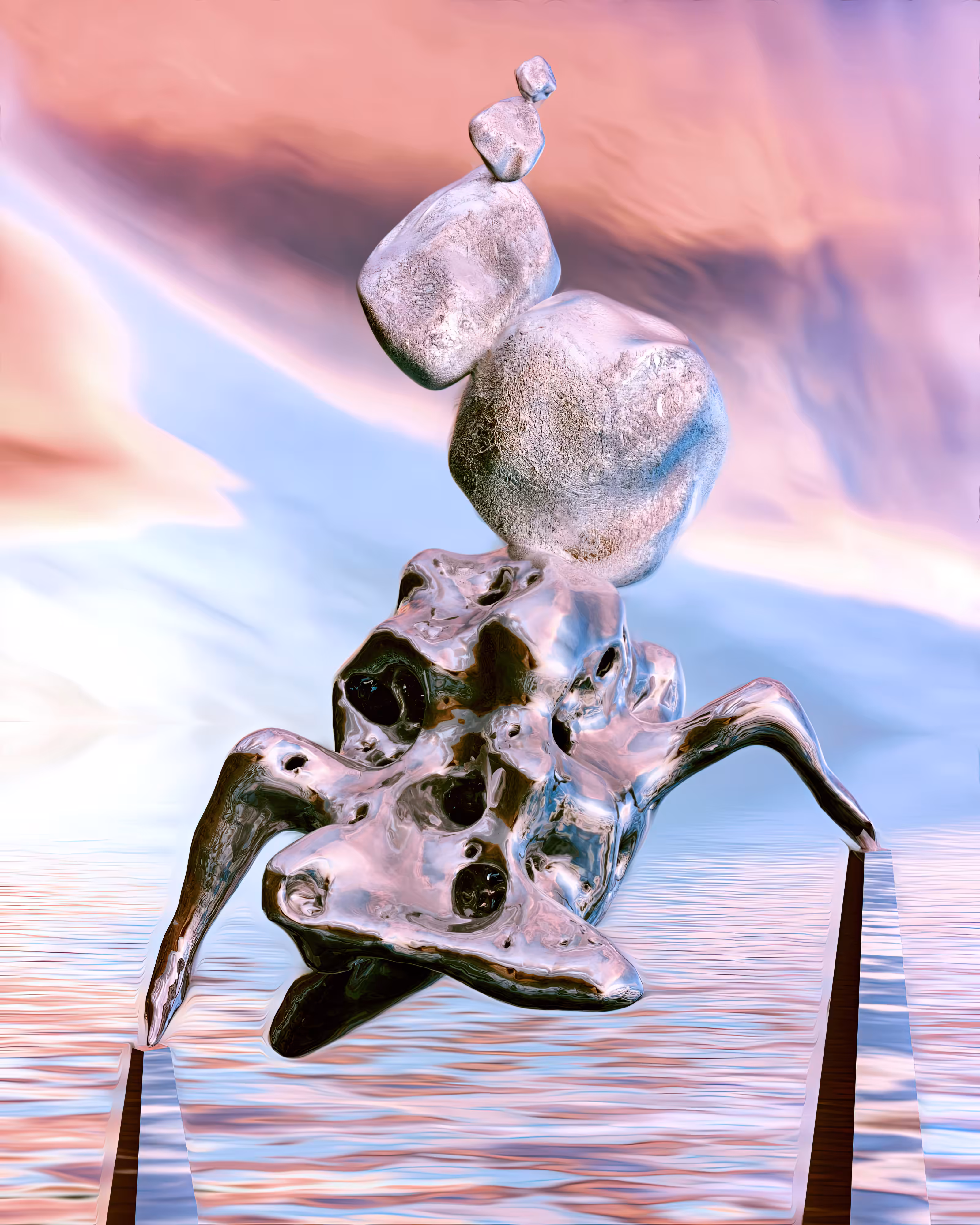 An empty shell lingers on top of its destiny
