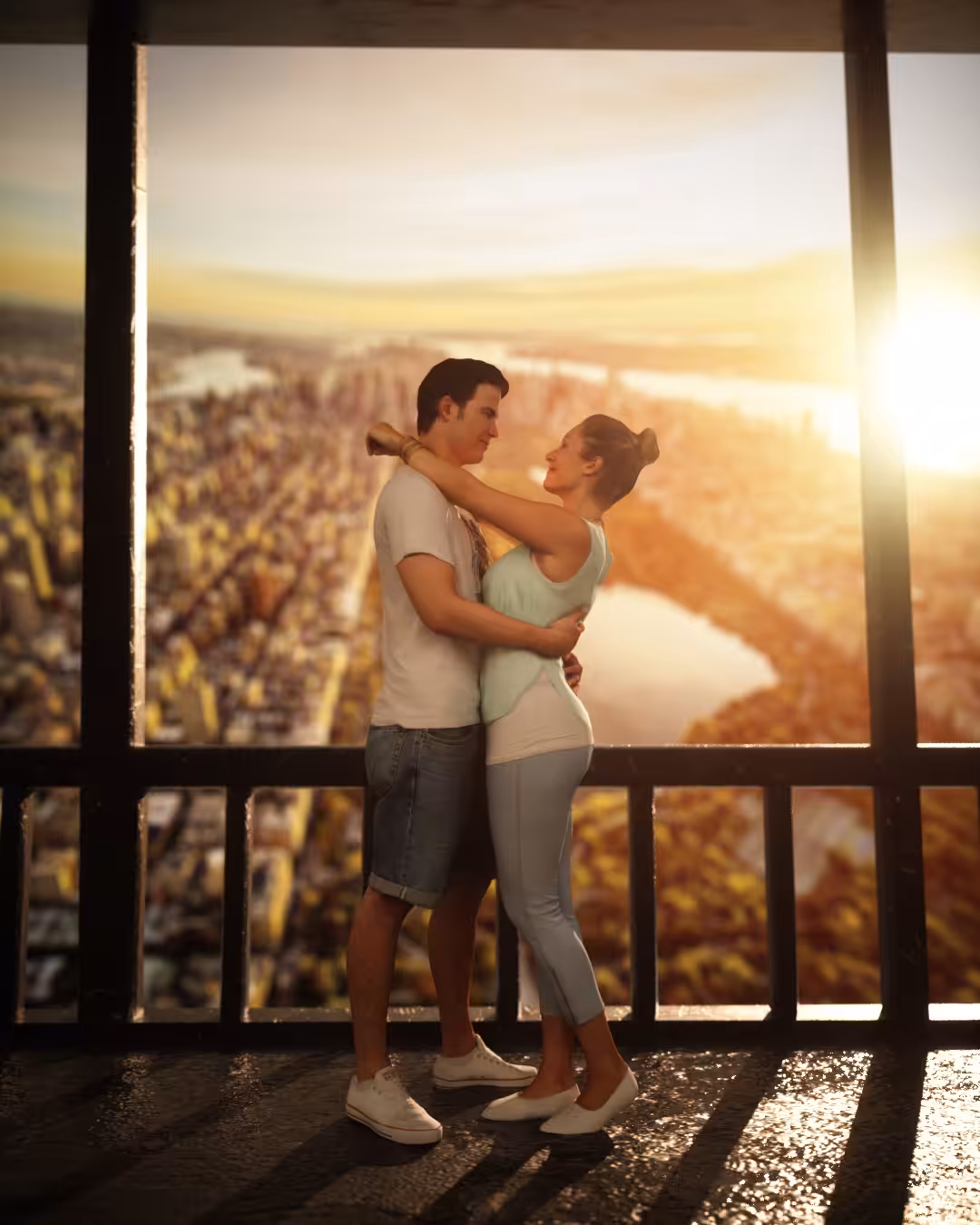 ❤From above Central Park with my girlfriend 🚻