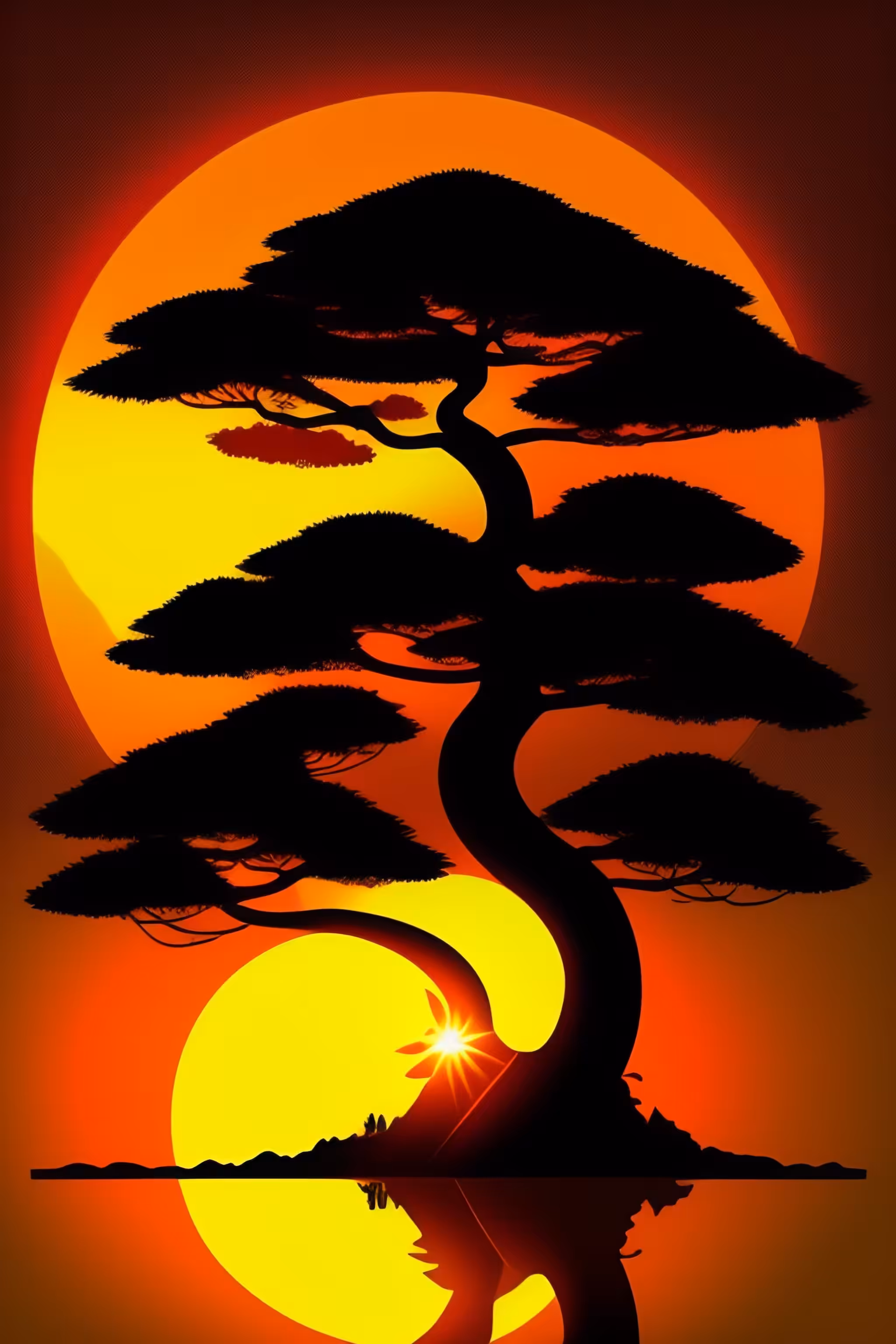 Bonsai Silhouette #2