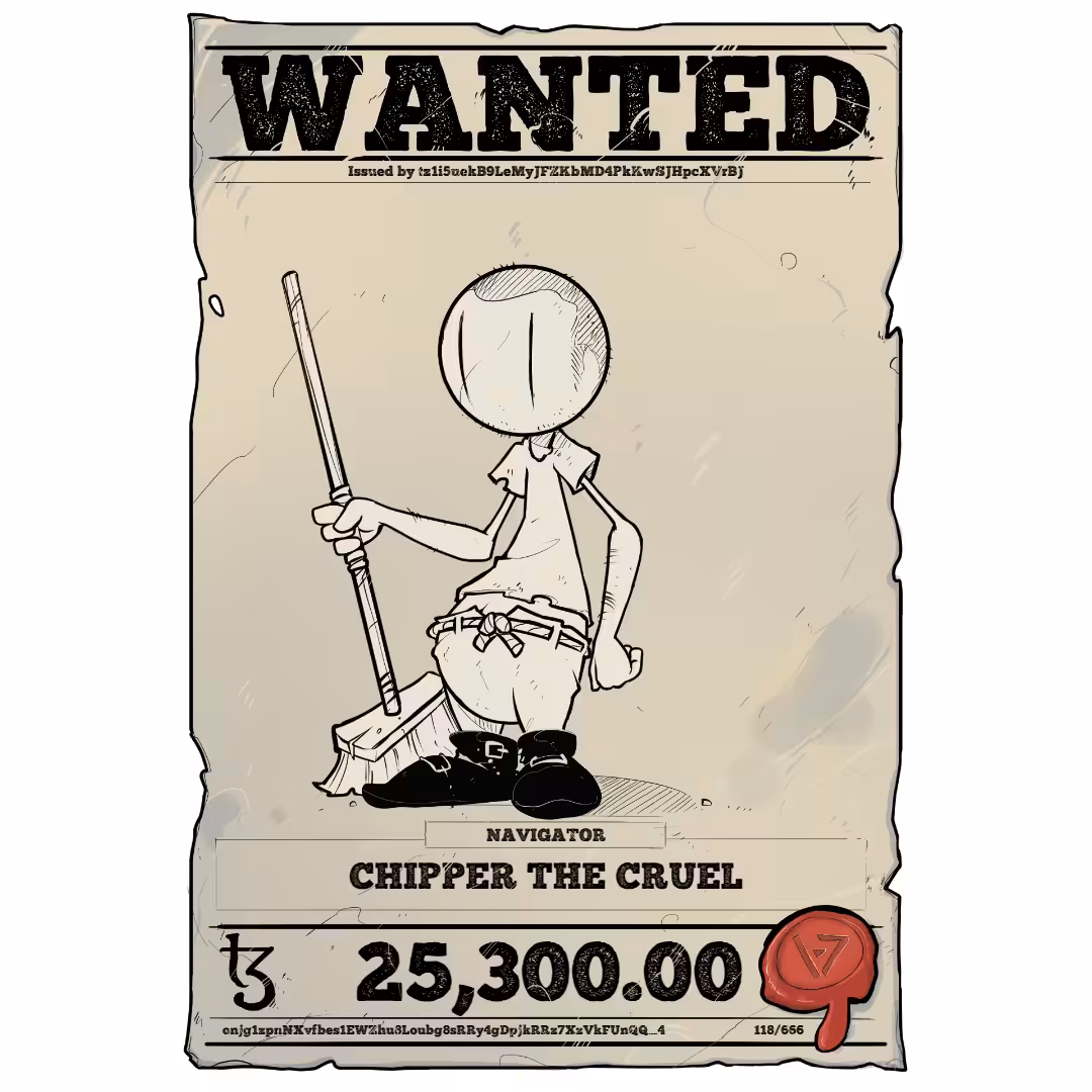 CHIPPER THE CRUEL | TEZOS PIRATE 118/666