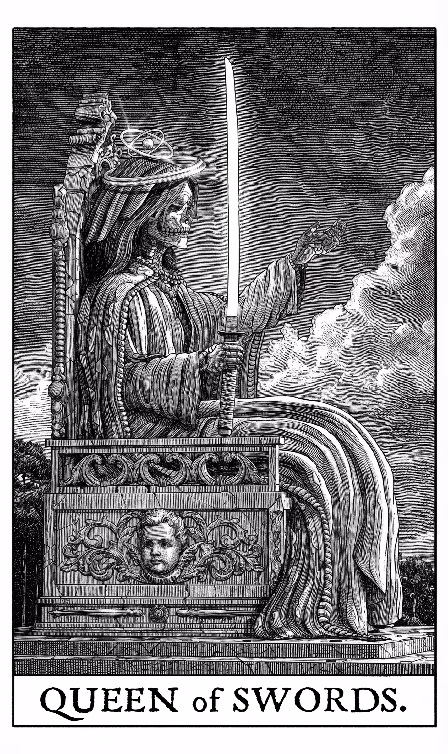 Queen of Swords — Litho