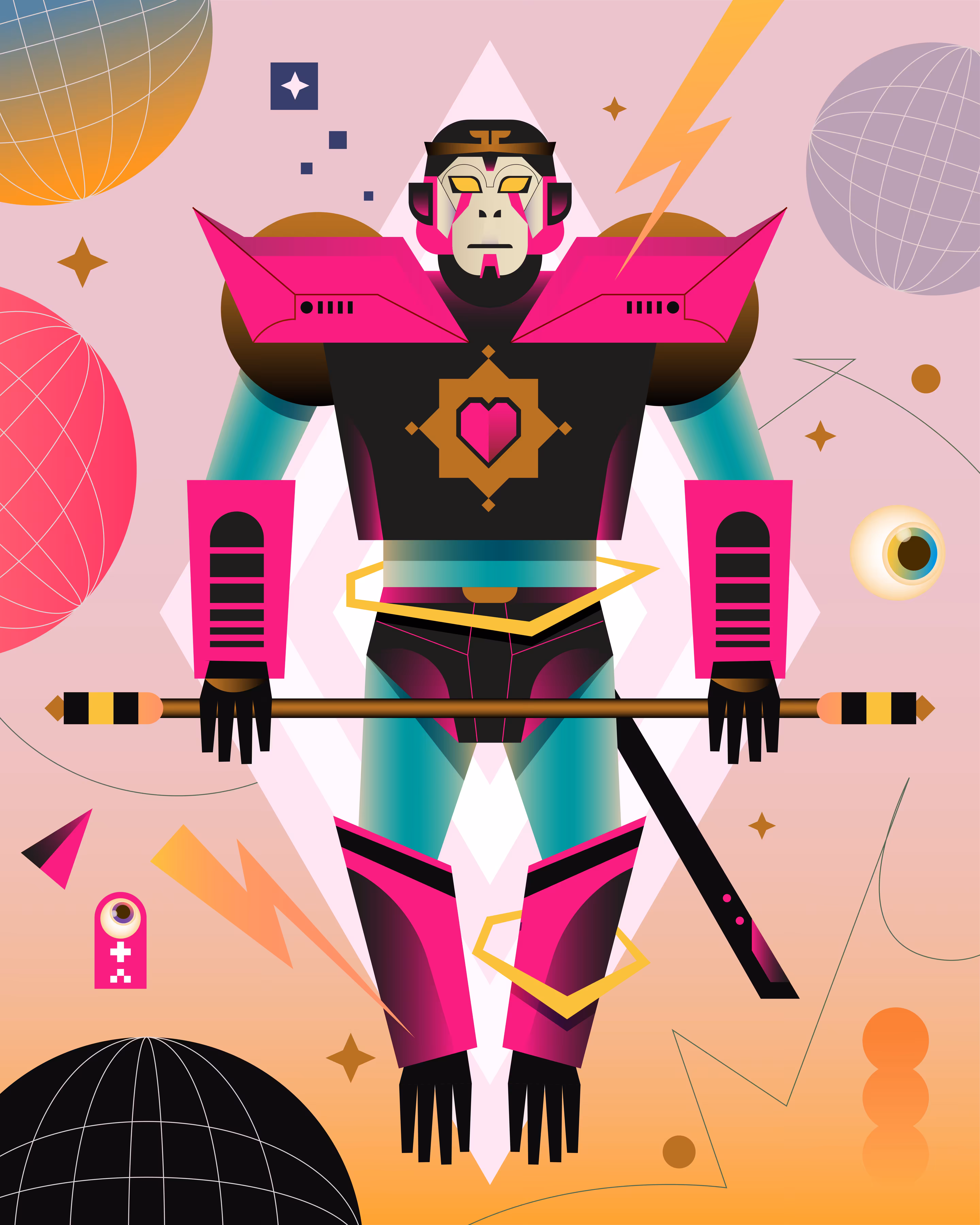 Magenta Mighty Monkey
