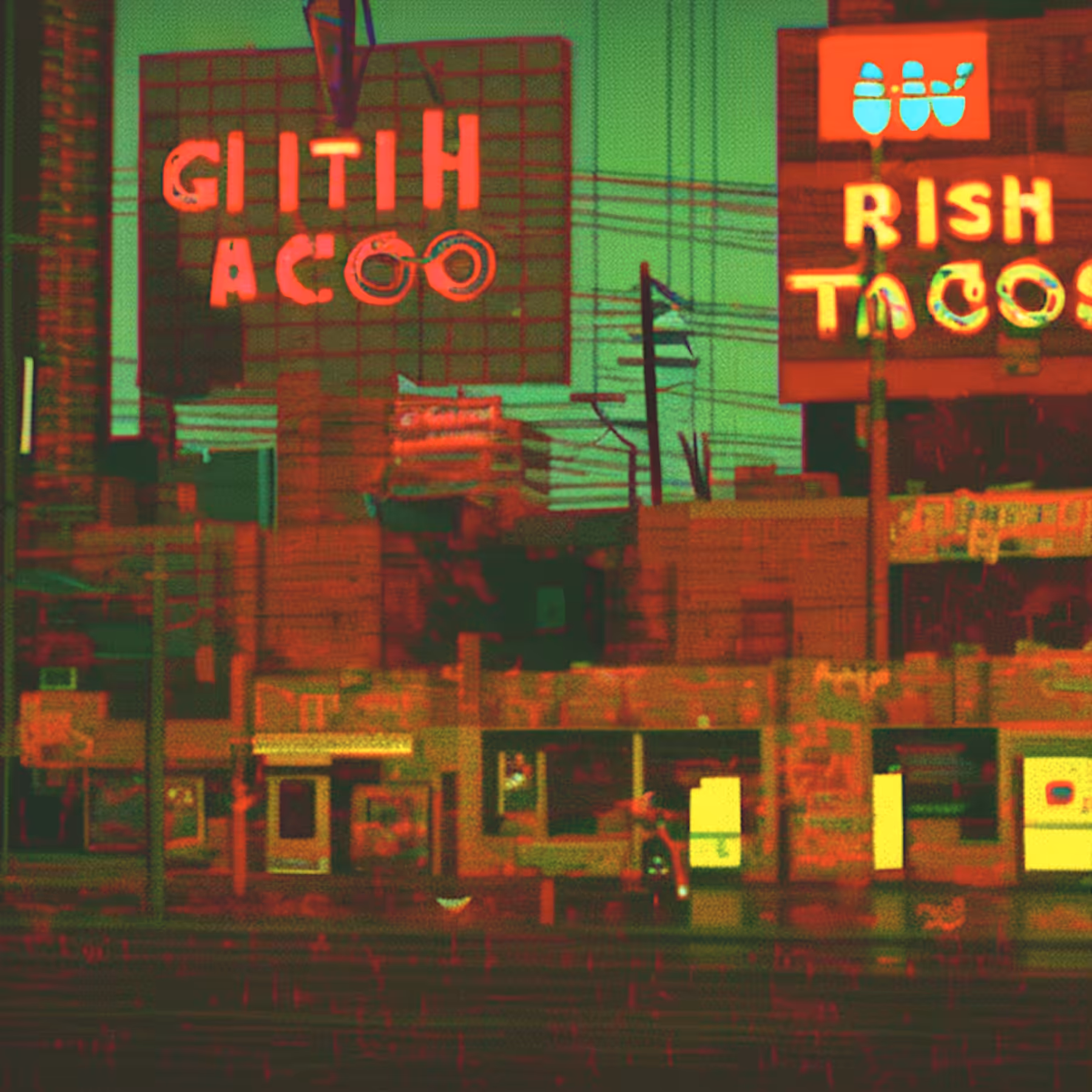 aNALOG vIDEO lOOP oF tRASH aND tACOS