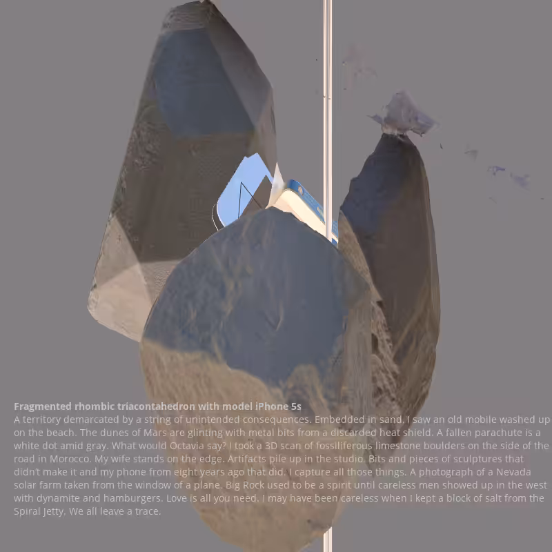 Fragmented triacontahedron with iPhone 5s #78