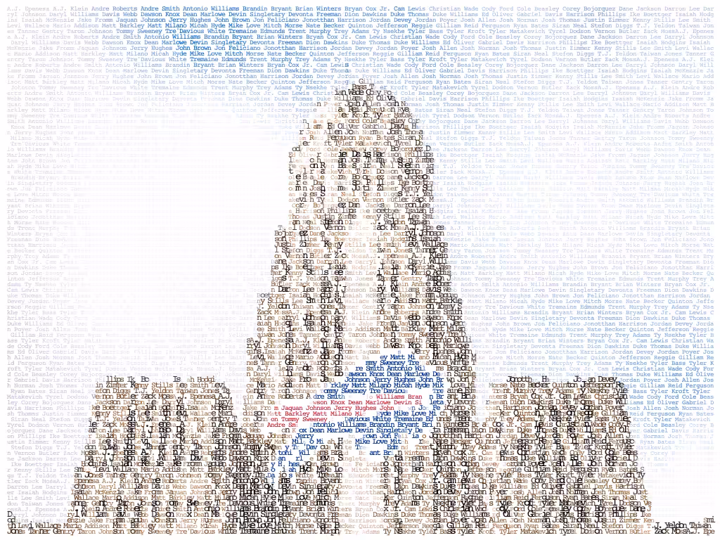 Buffalo Bills Team Name Mosiac 1024x768