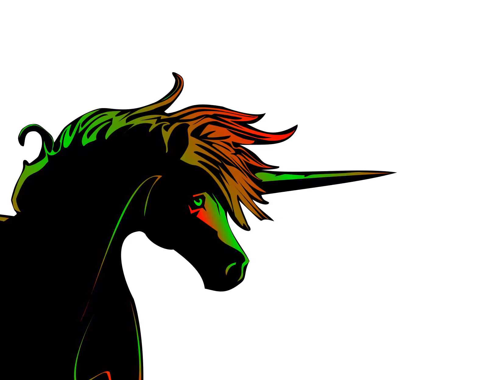Cosmic Unicorn Red Green PFP Avatar
