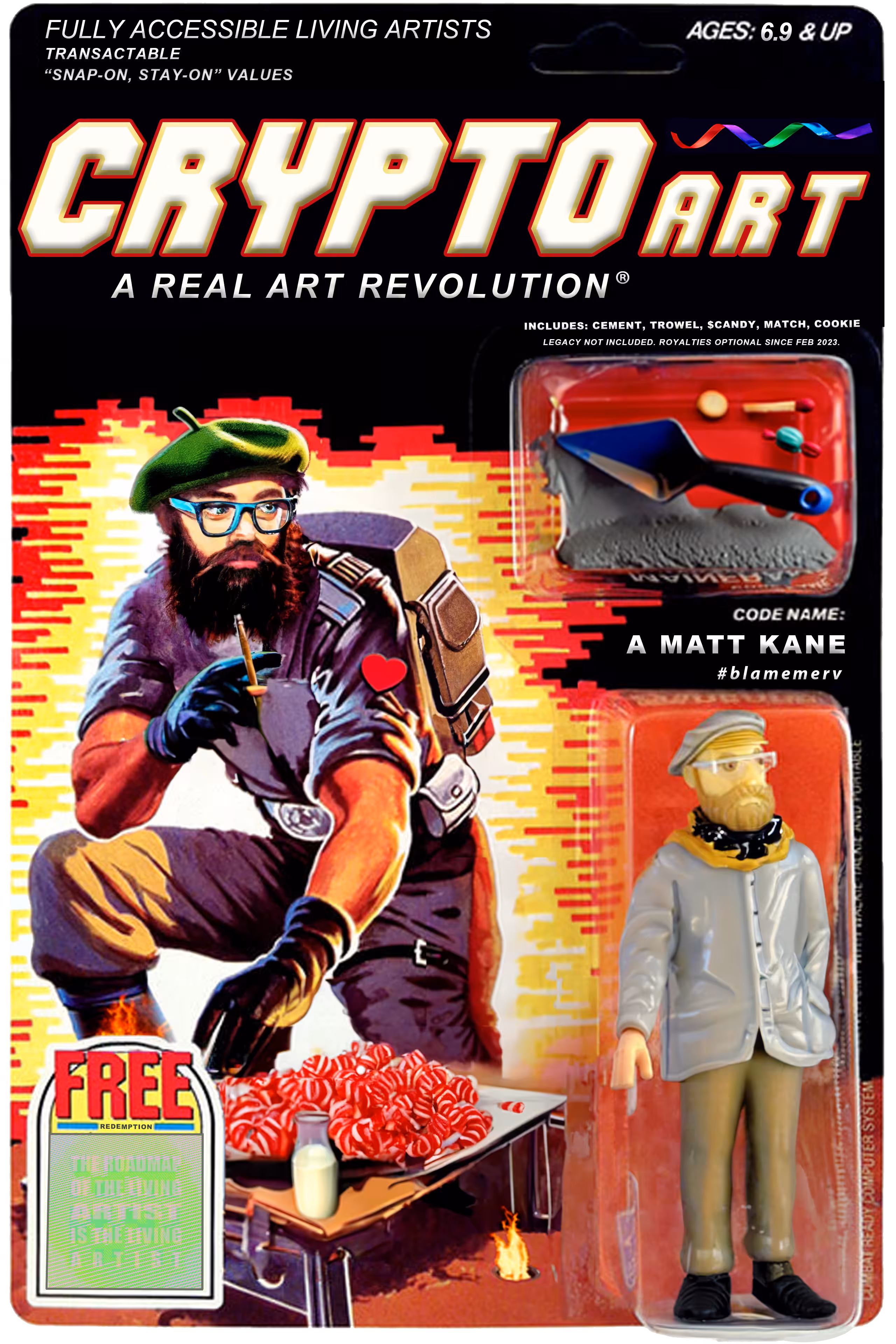 A MATT KANE Action Figure with Cement Trowel