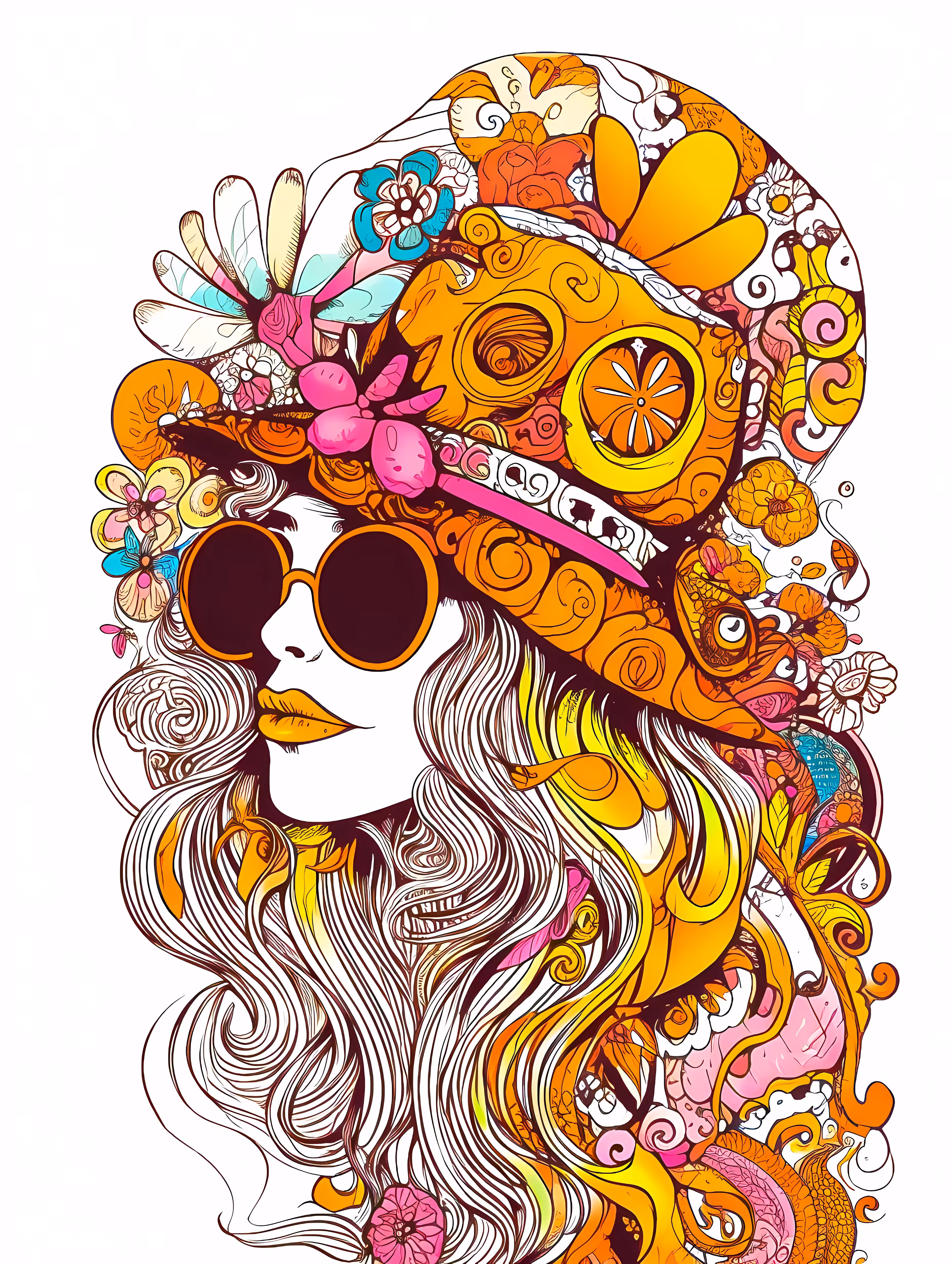 Doodle Hippies 70s #10