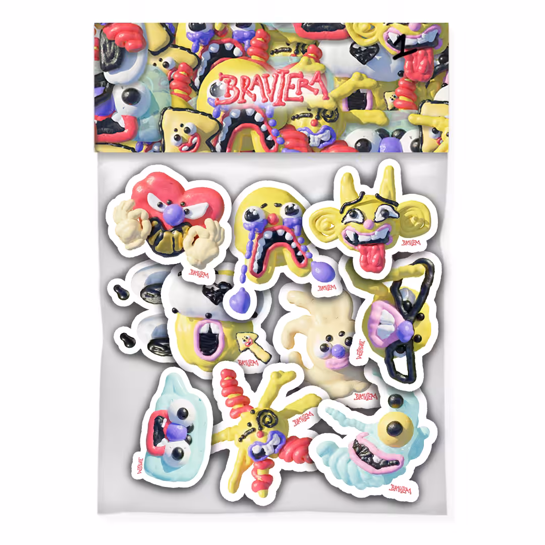 first pack of braviera stickers