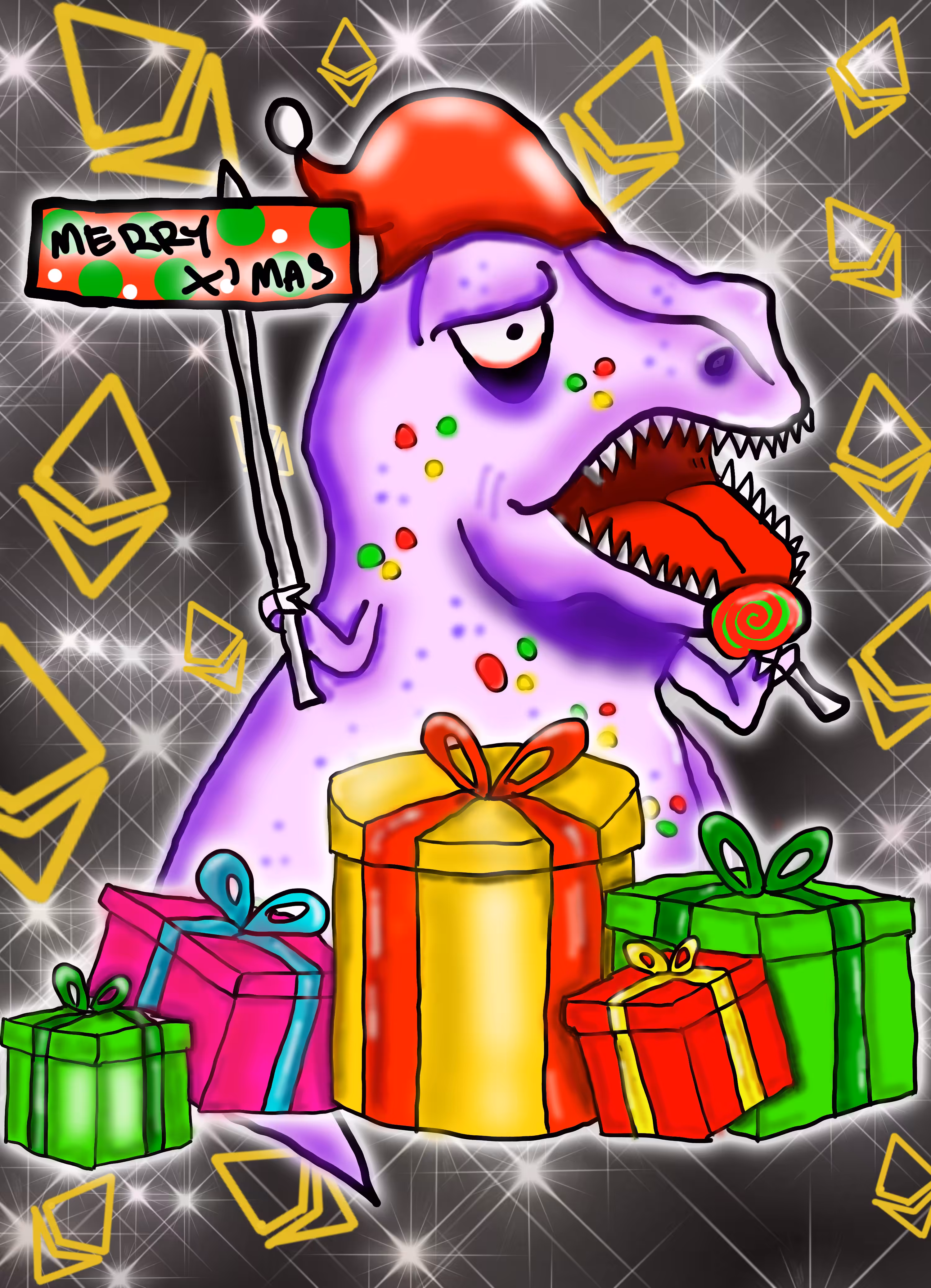 silly tre x No.#56 (rare) Christmas card