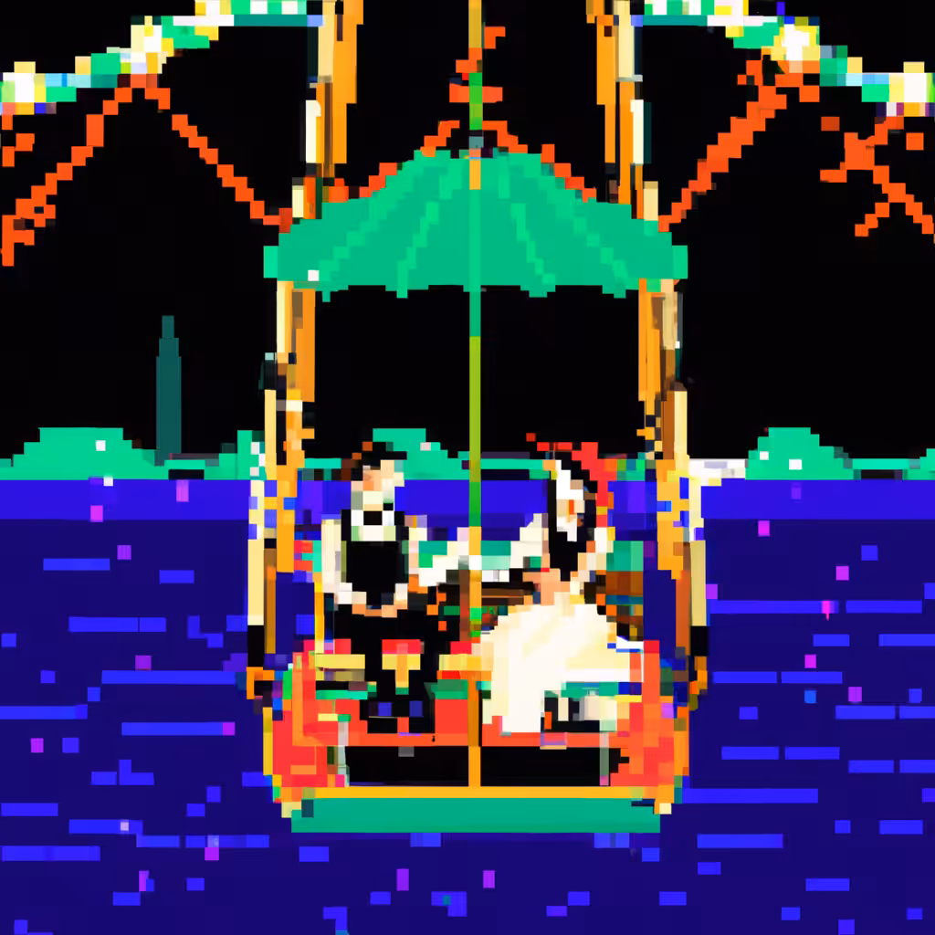Elderly couple's amusement