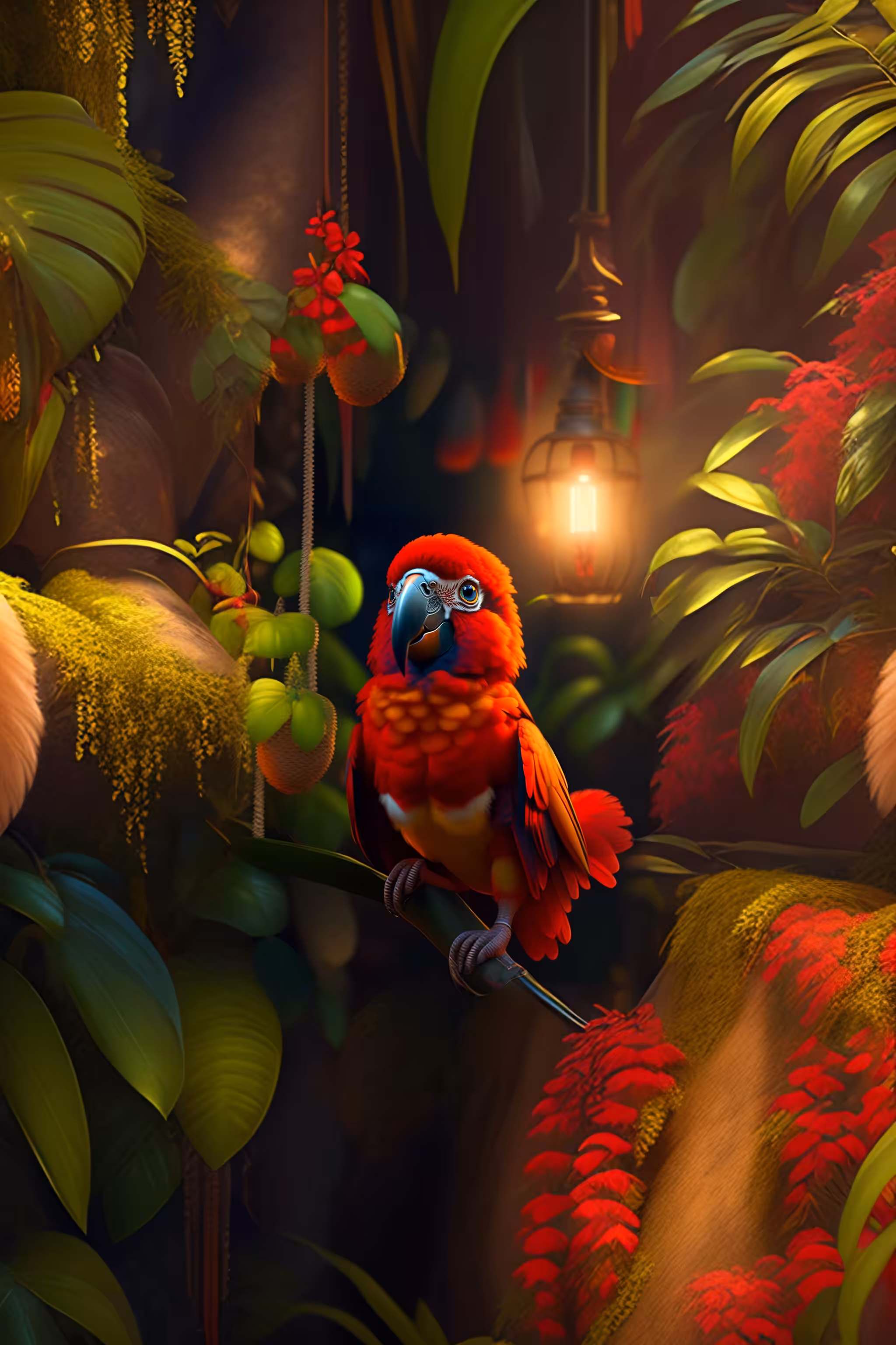 Amazon Scarlet Macaw AI