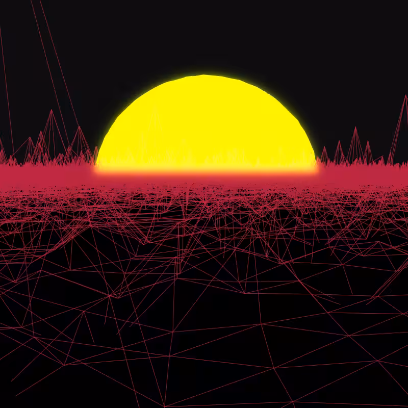 Generative Retrowave Field #98