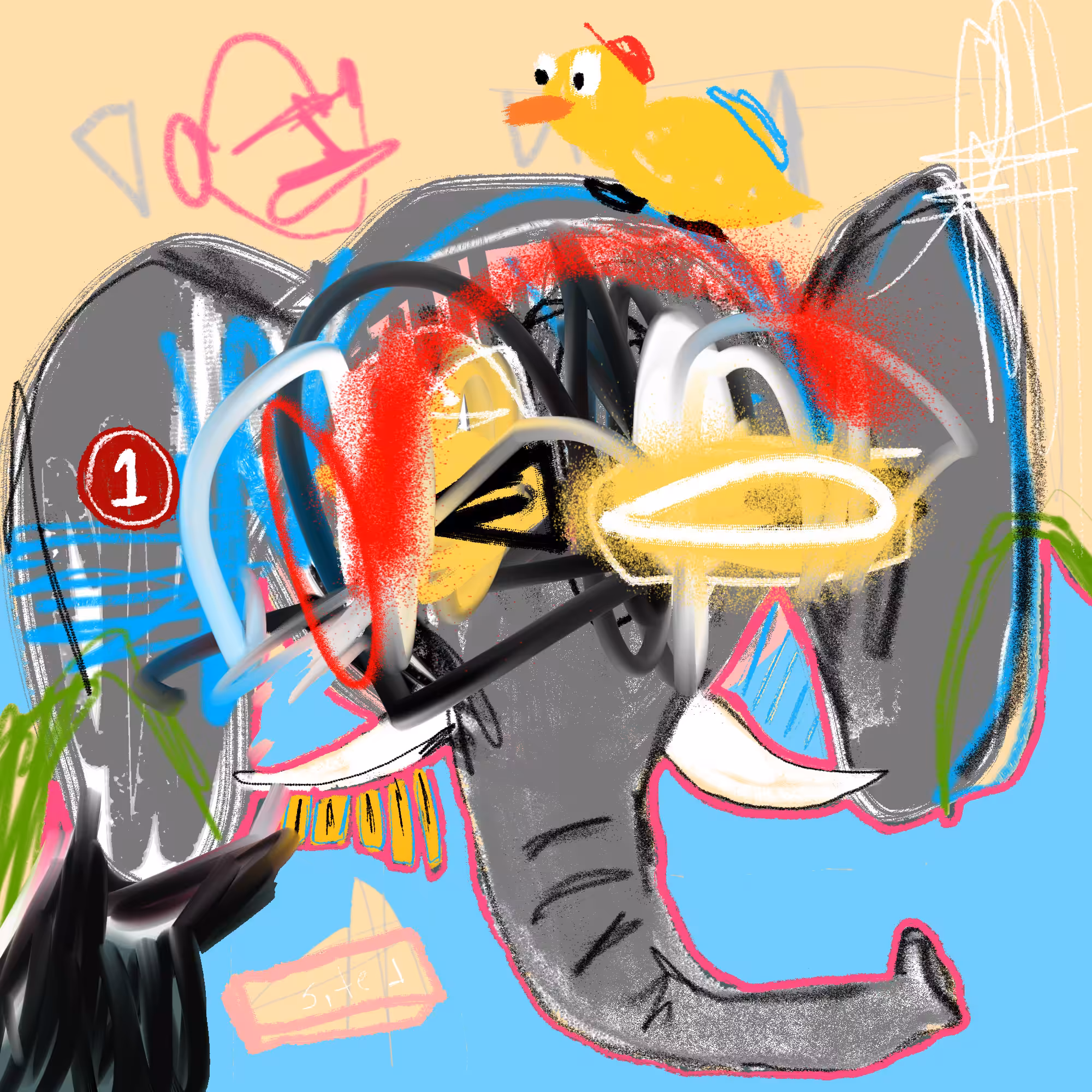Elephant around town