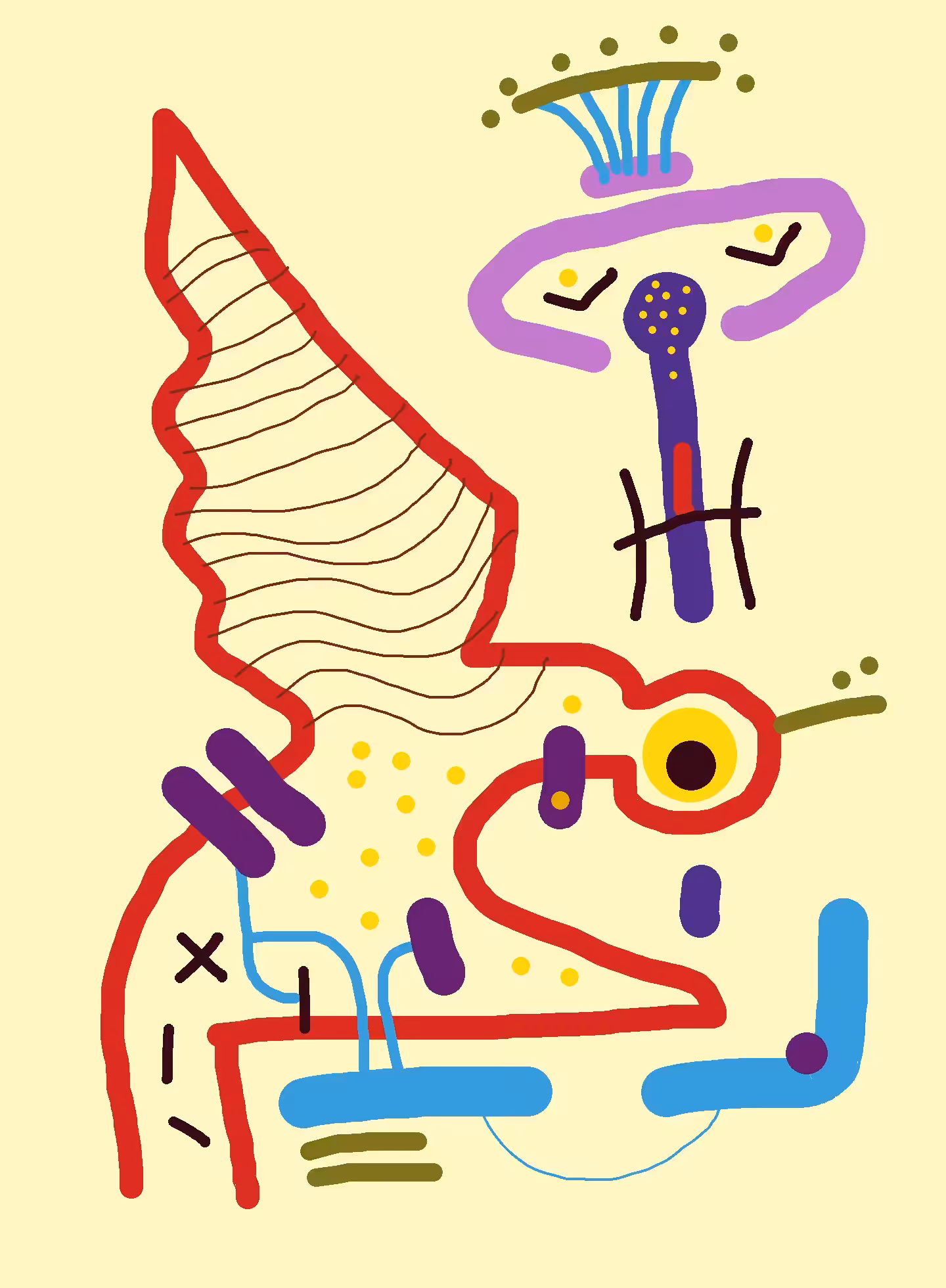 The beginning of style 2 - Stripes and dots: King and subjects (summer)